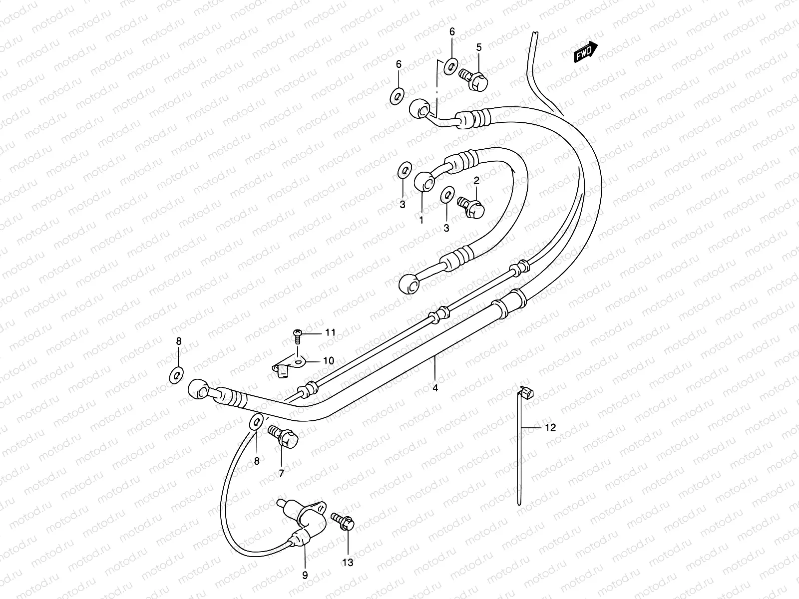 61 - REAR BRAKE HOSE (GSF1200SAV)