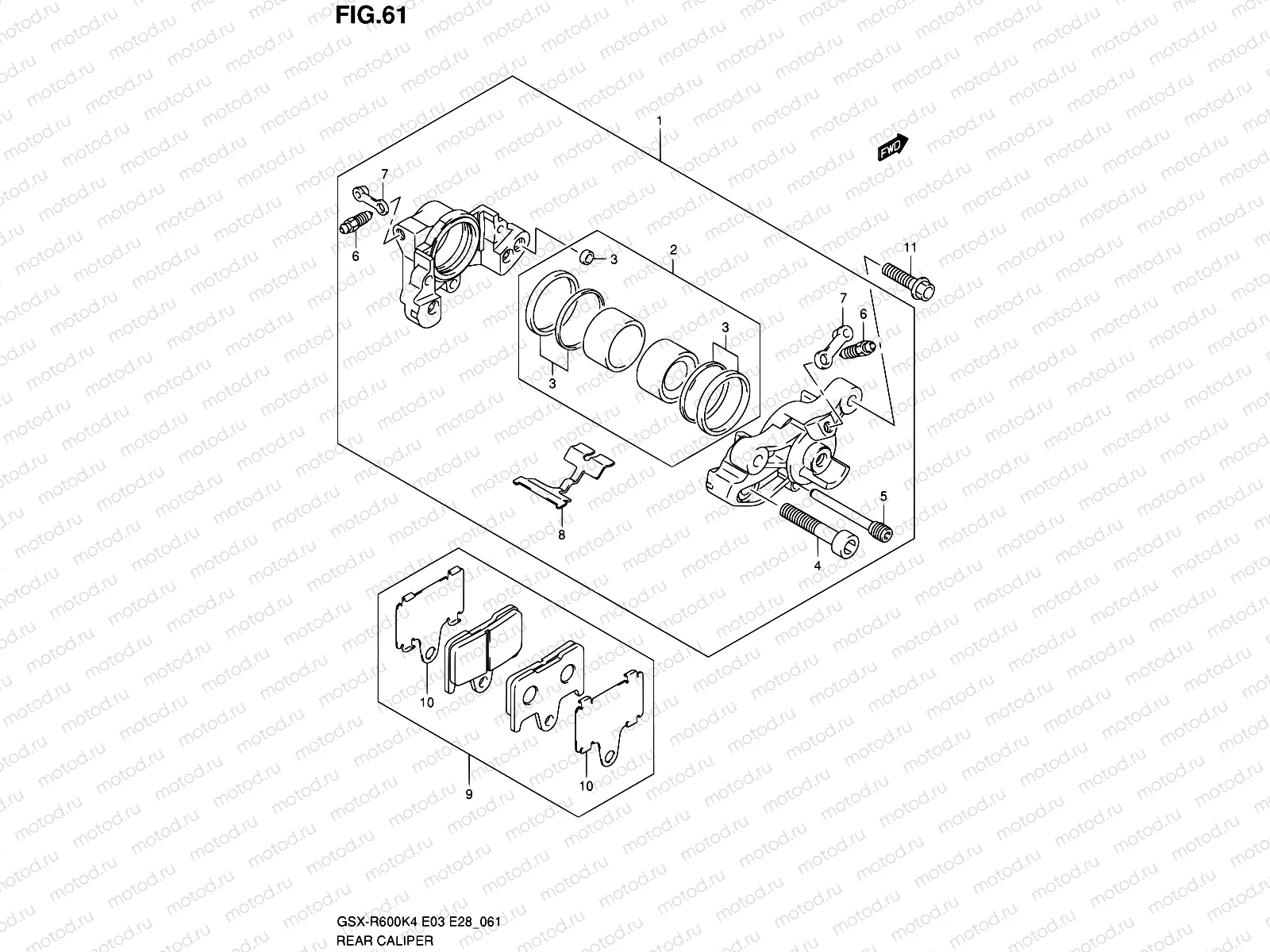 61 - REAR CALIPER