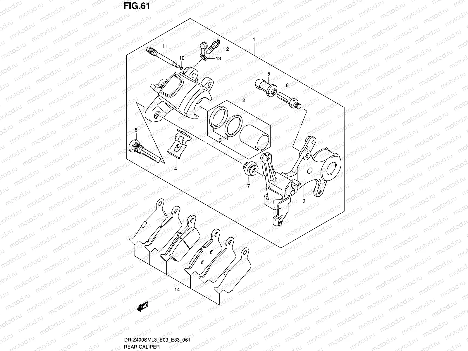 61 - REAR CALIPER