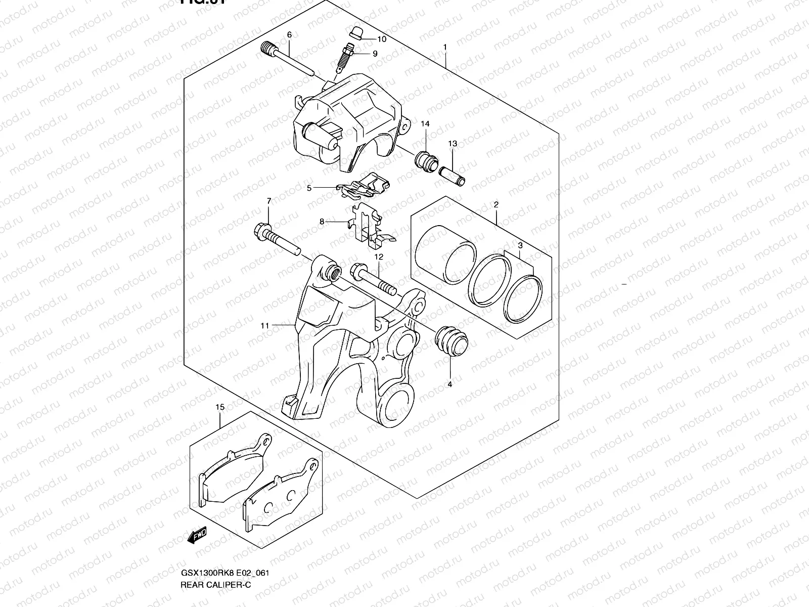 61 - REAR CALIPER