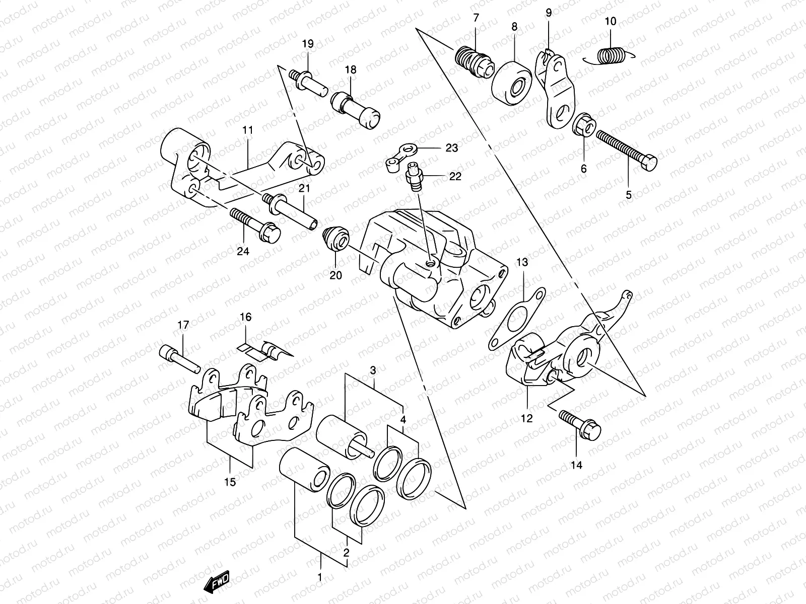 61 - REAR CALIPER (MODEL X/Y)