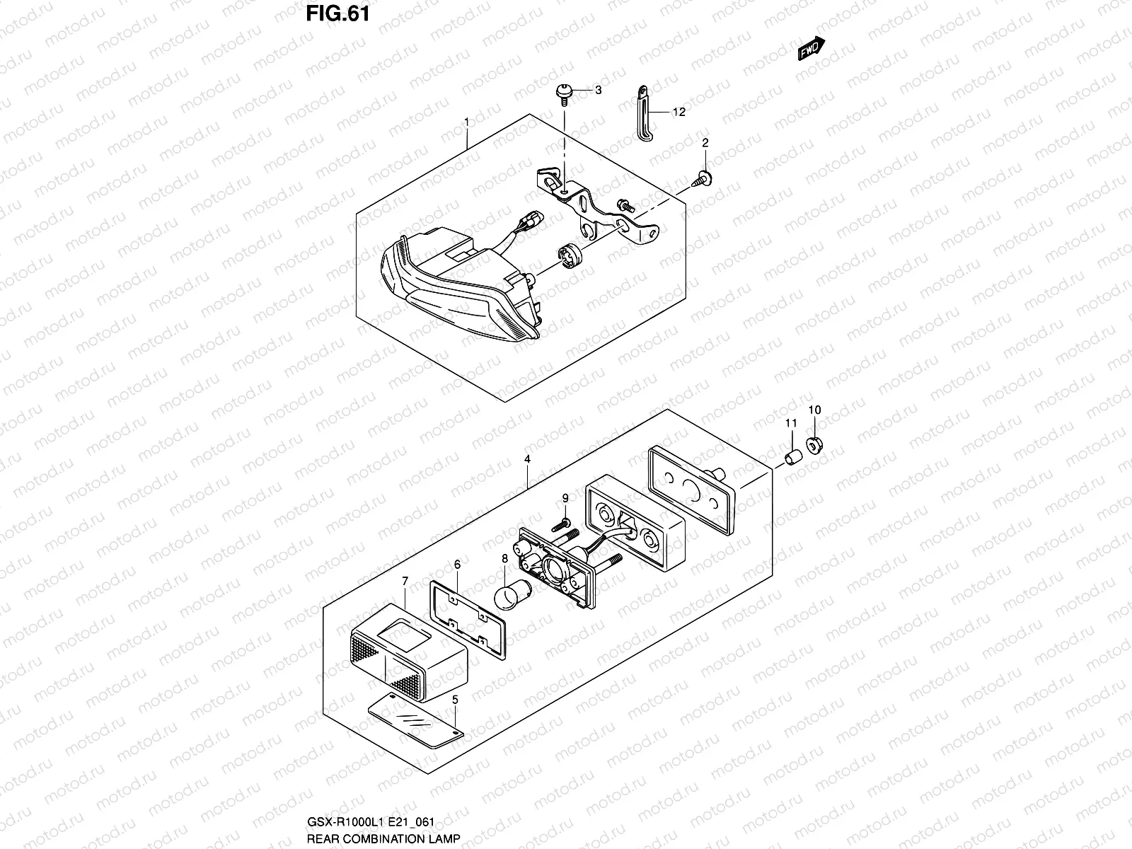61 - REAR COMBINATION LAMP