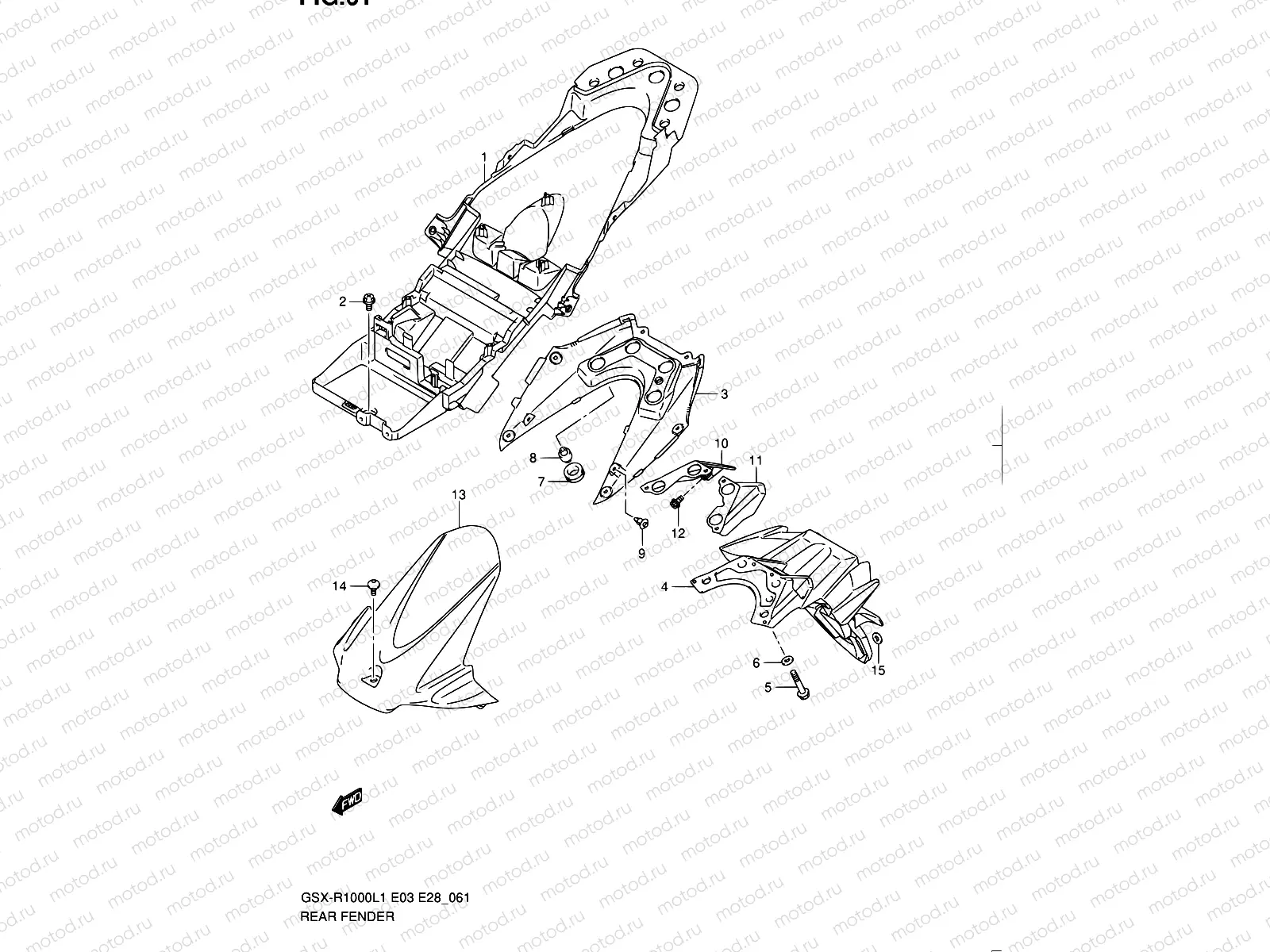 61 - REAR FENDER