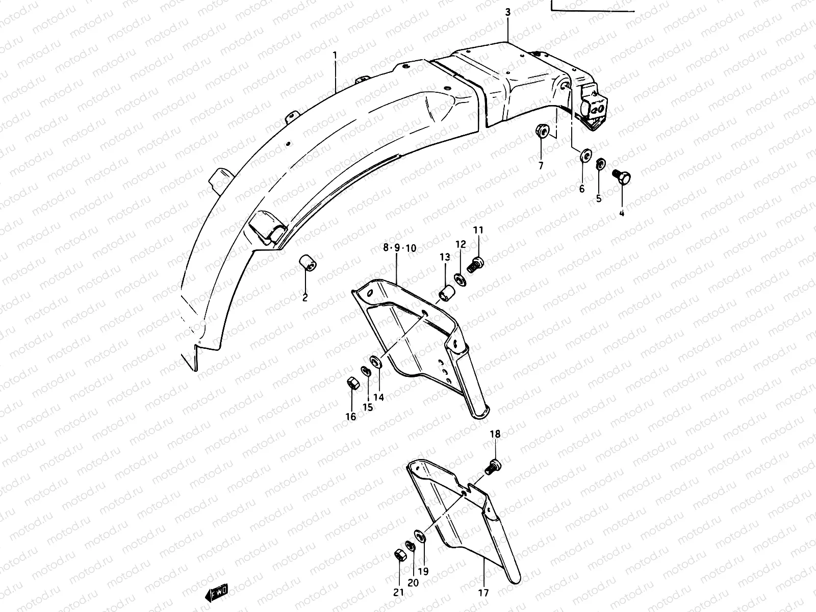 61 - REAR FENDER