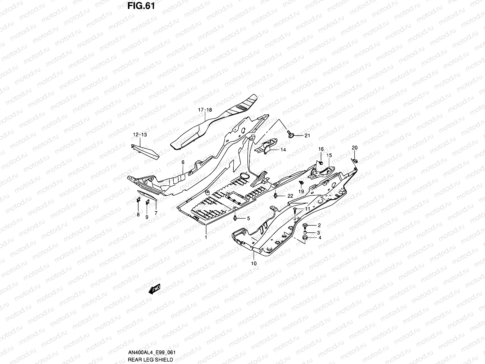 61 - REAR LEG SHIELD