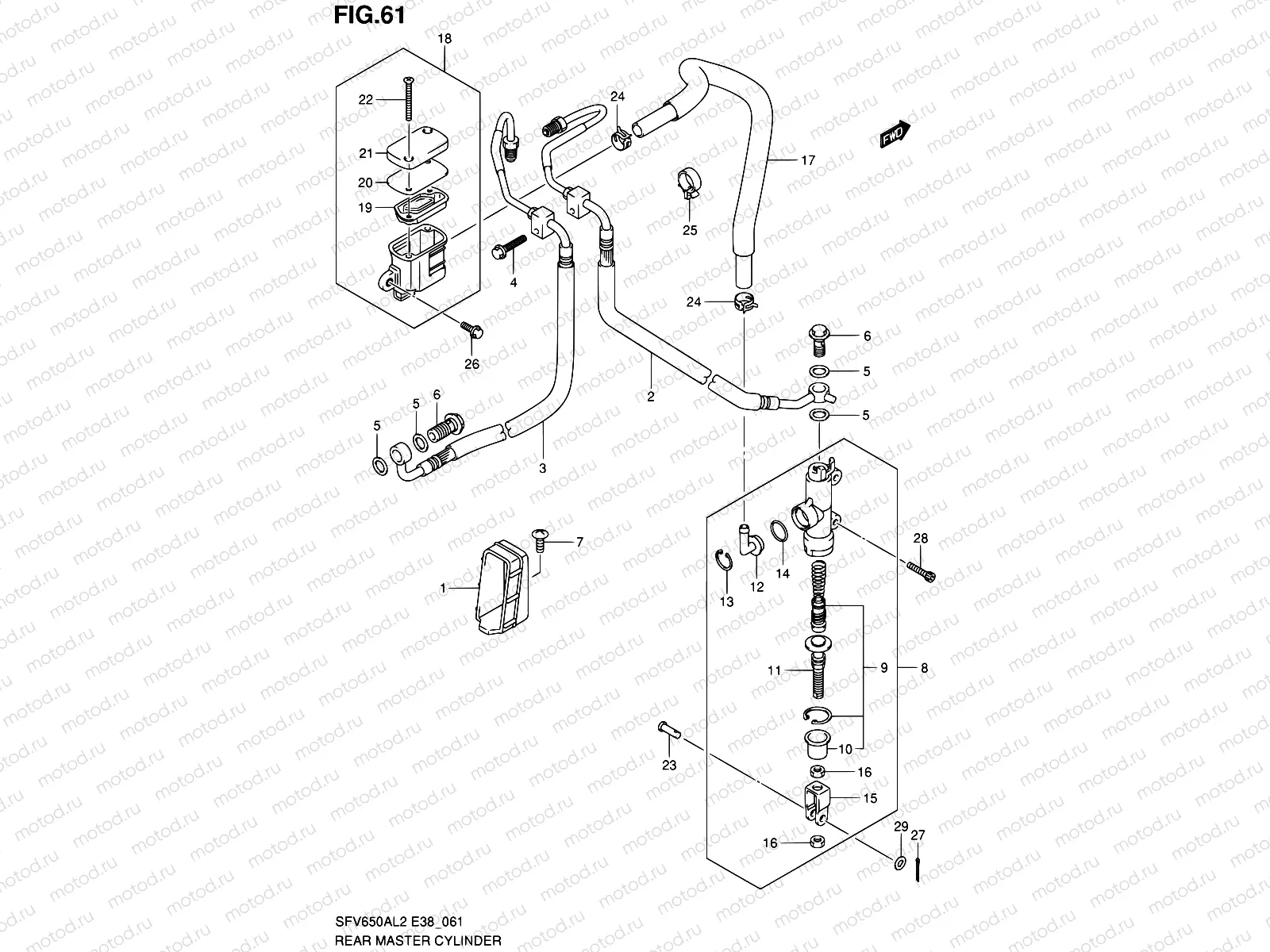 61 - REAR MASTER CYLINDER