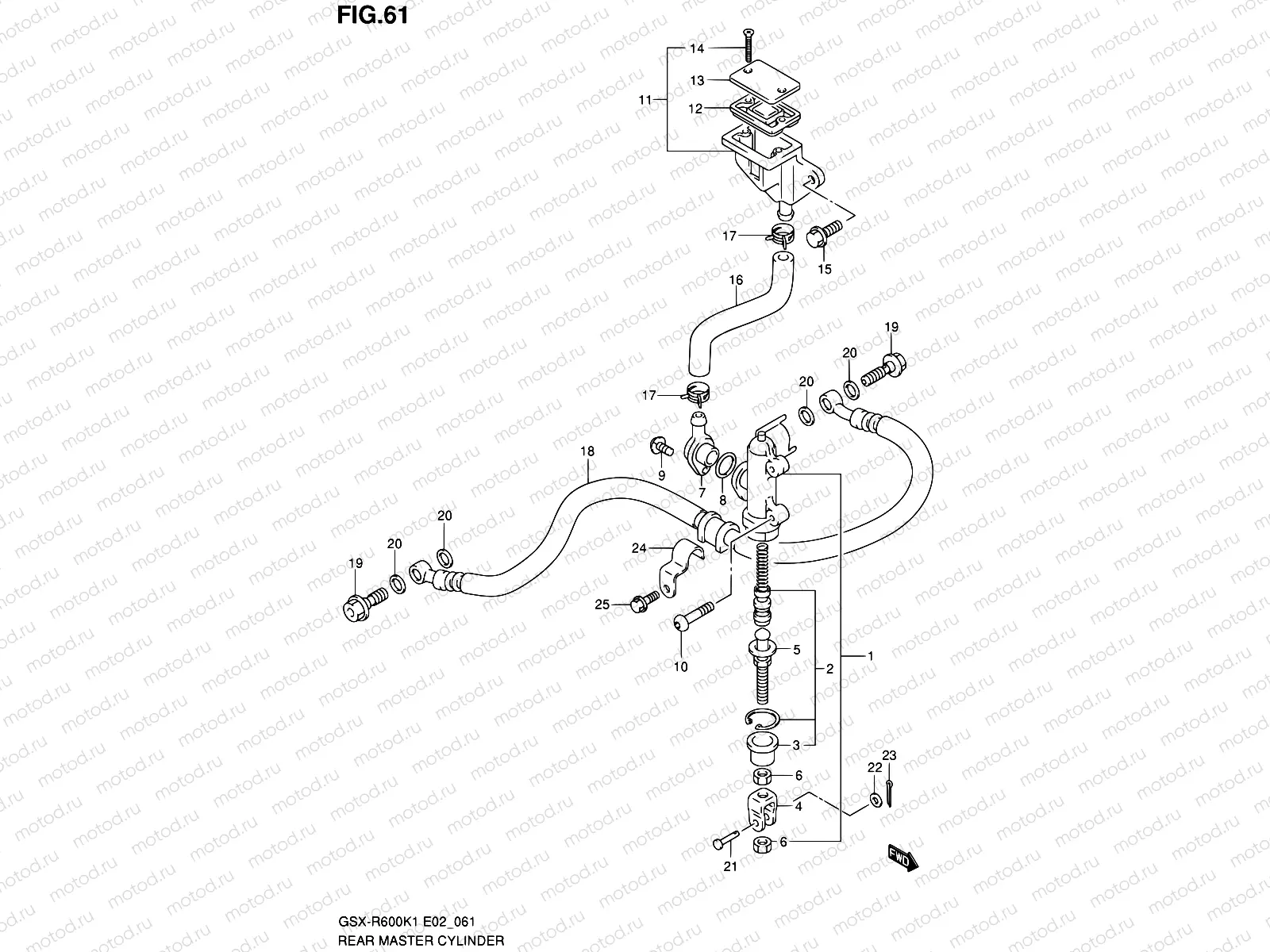 61 - REAR MASTER CYLINDER