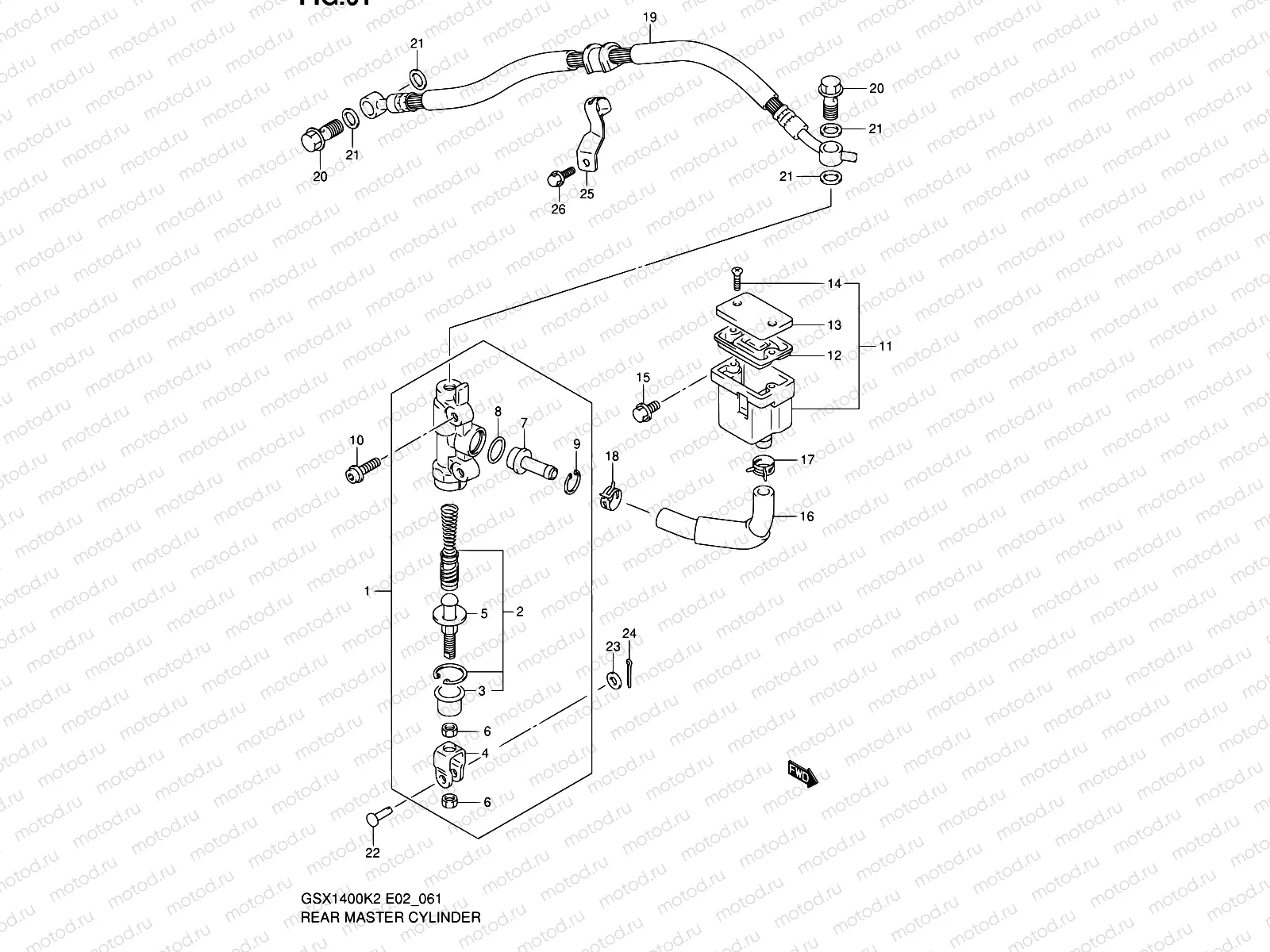 61 - REAR MASTER CYLINDER