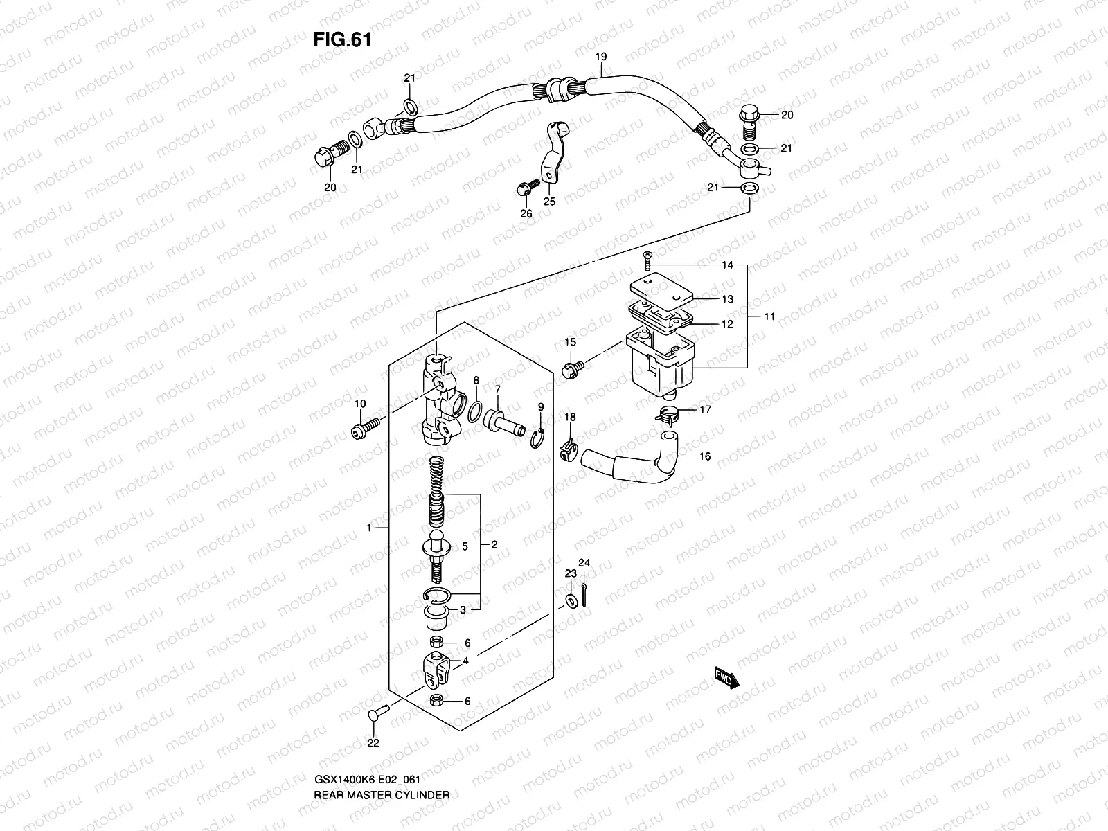 61 - REAR MASTER CYLINDER