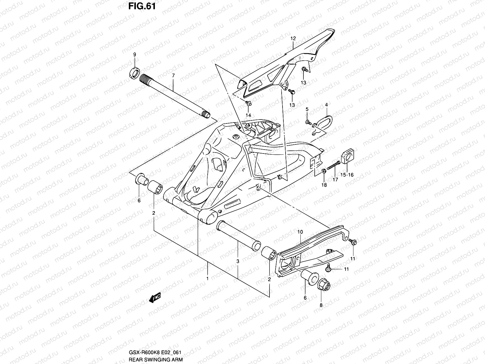61 - REAR SWINGING ARM