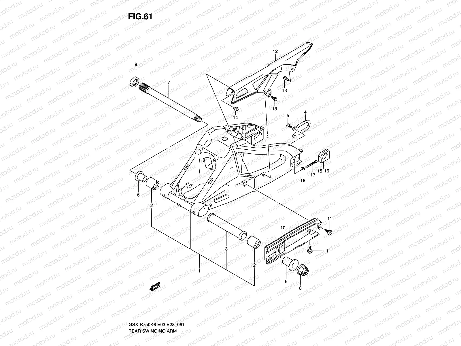 61 - REAR SWINGING ARM