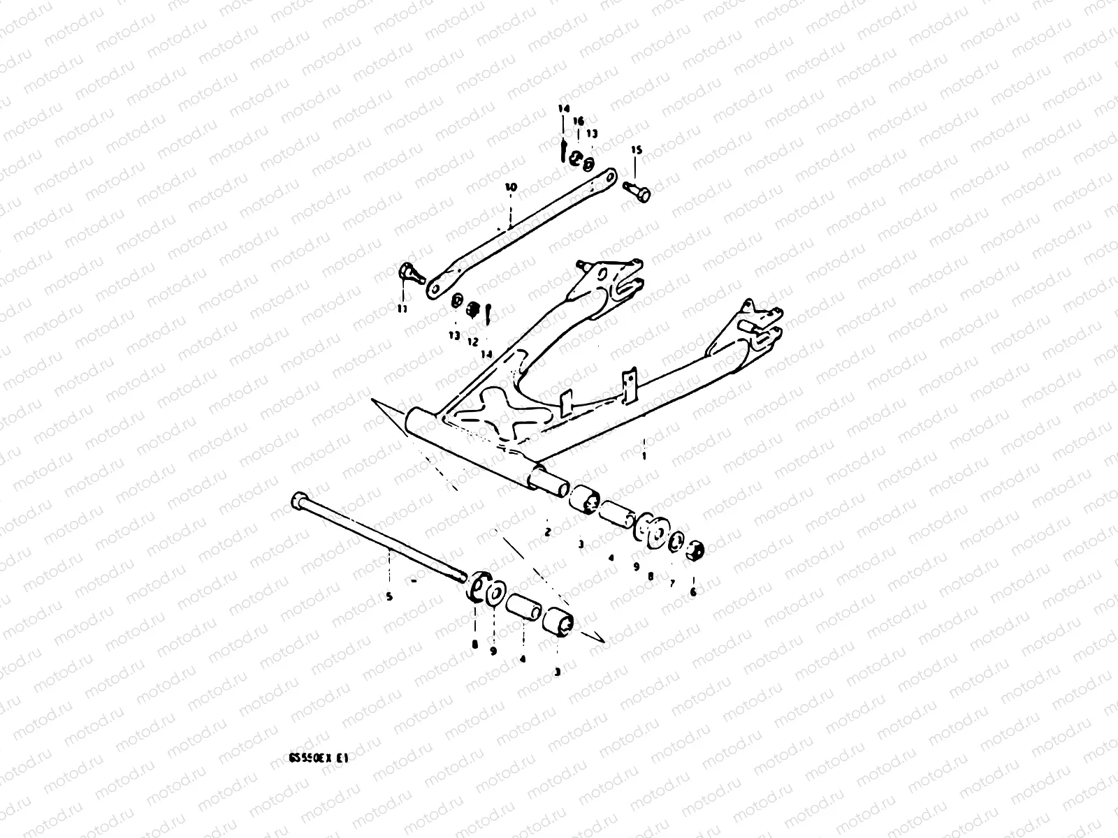 61 - REAR SWINGING ARM (GS550X)