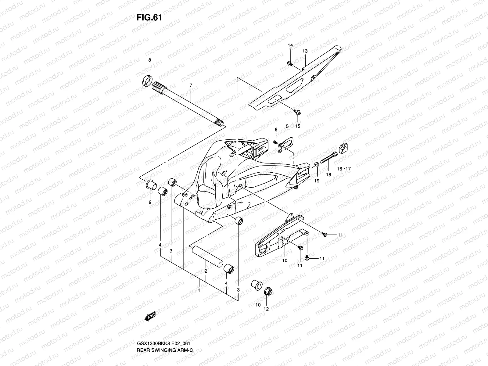 61 - REAR SWINGINGARM