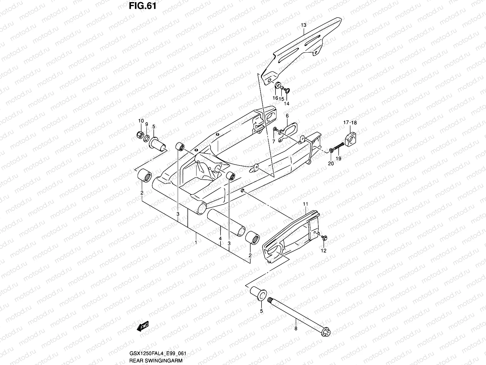 61 - REAR SWINGINGARM