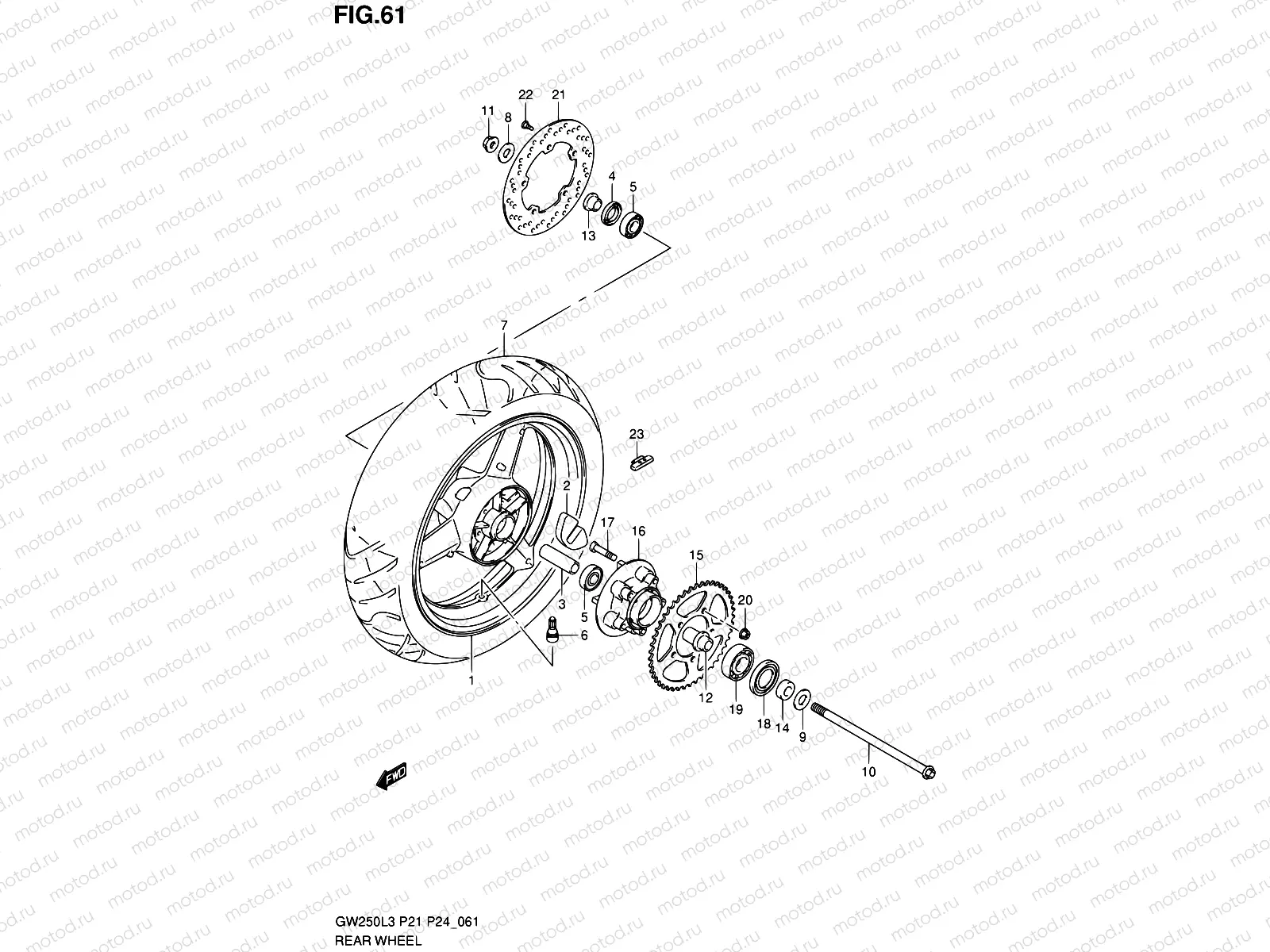61 - REAR WHEEL