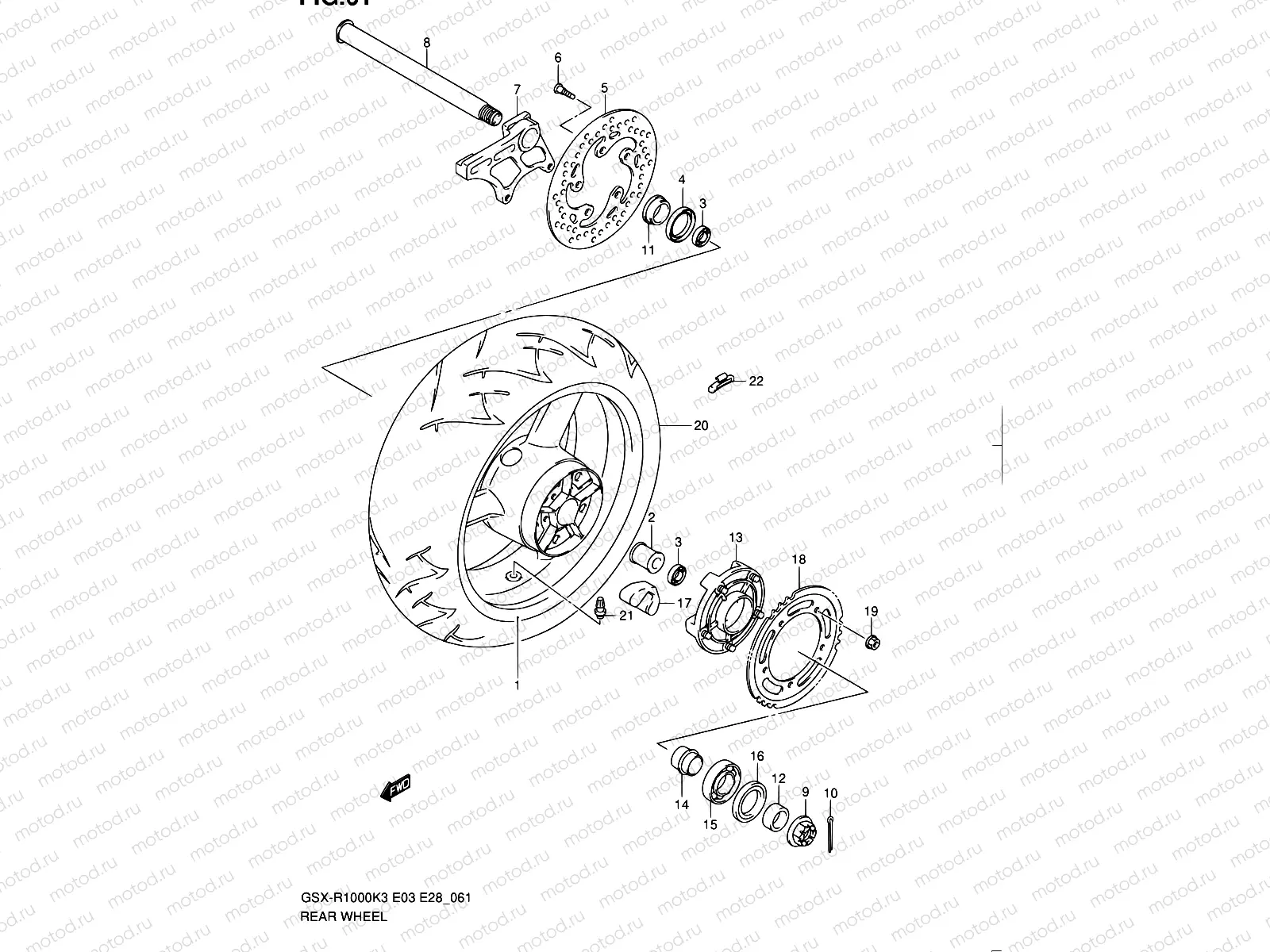 61 - REAR WHEEL