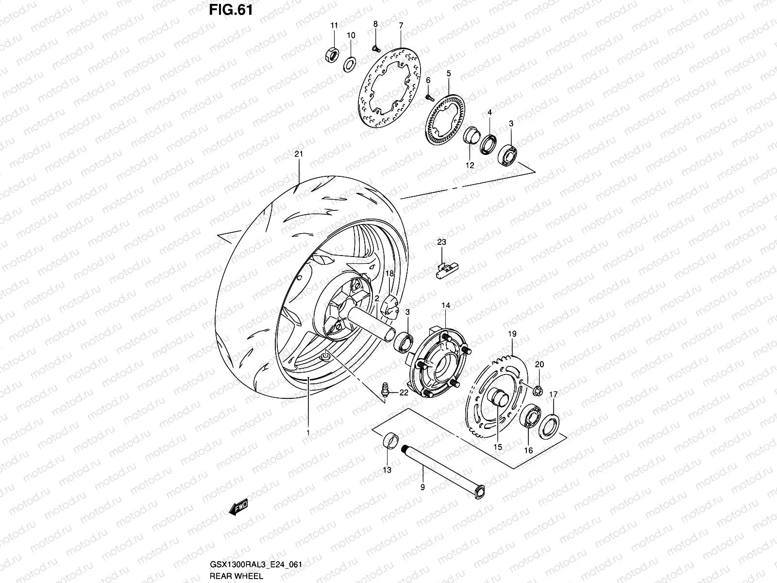 61 - REAR WHEEL