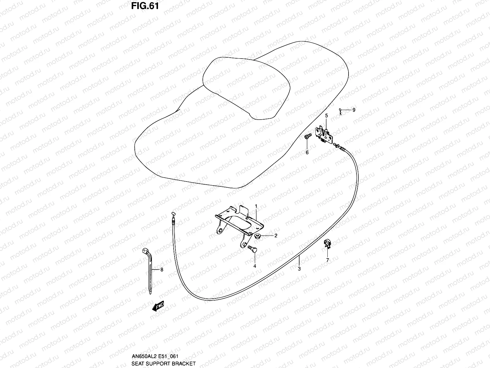 61 - SEAT SUPPORT BRACKET