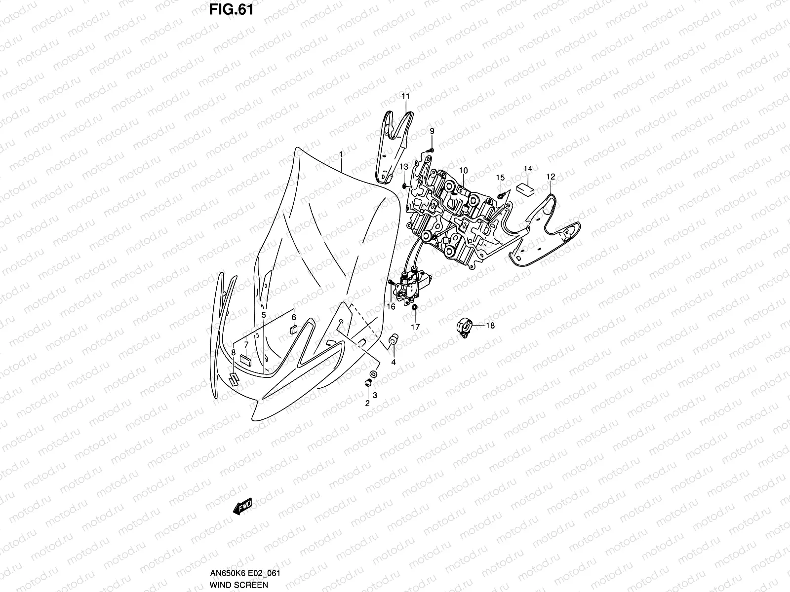 61 - WIND SCREEN (AN650A/AZ)