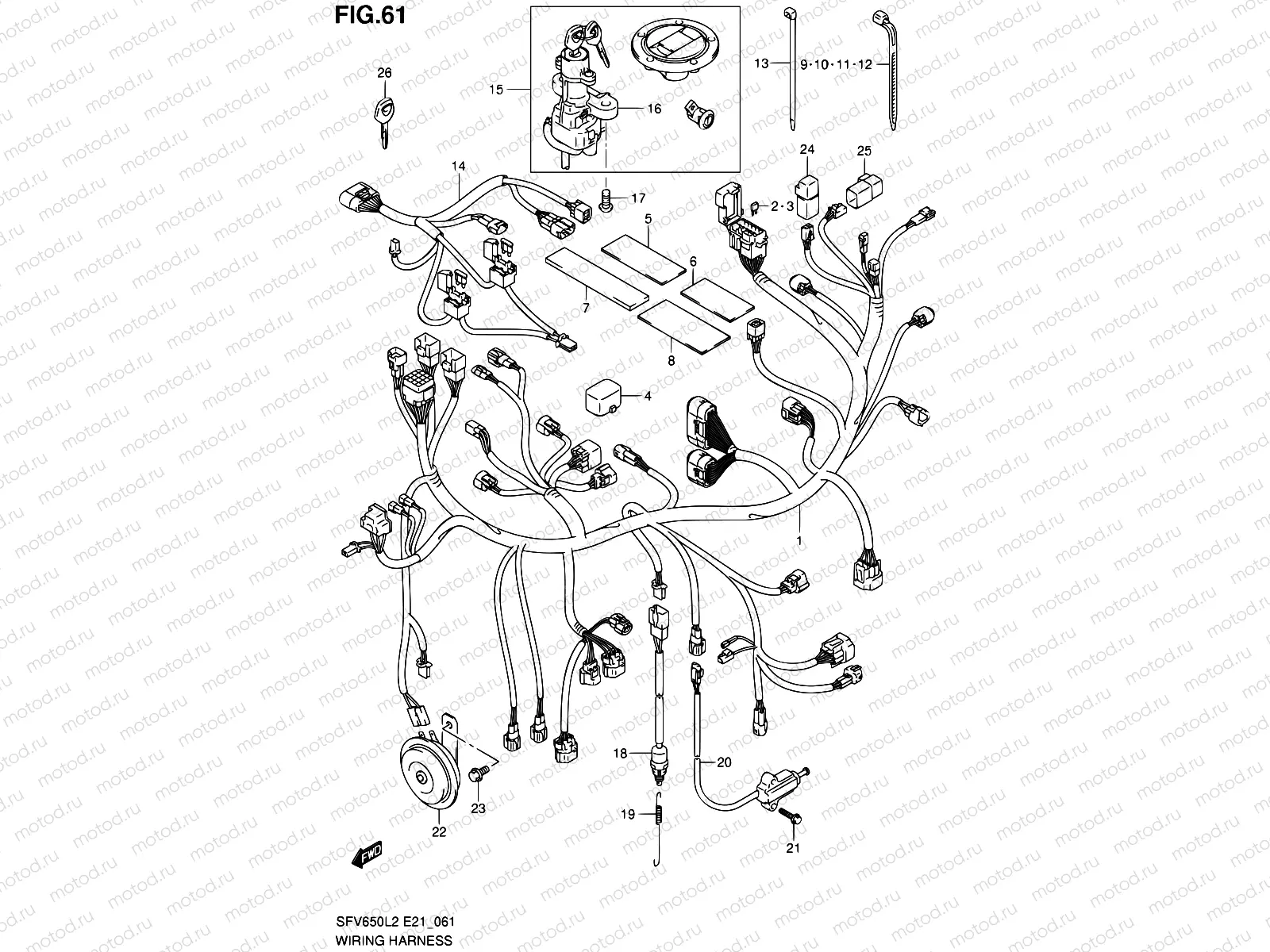 61 - WIRING HARNESS (SFV650UAL2 E21)