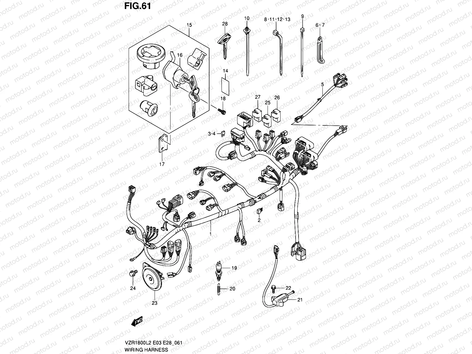 61 - WIRING HARNESS (VZR1800L2 E28)