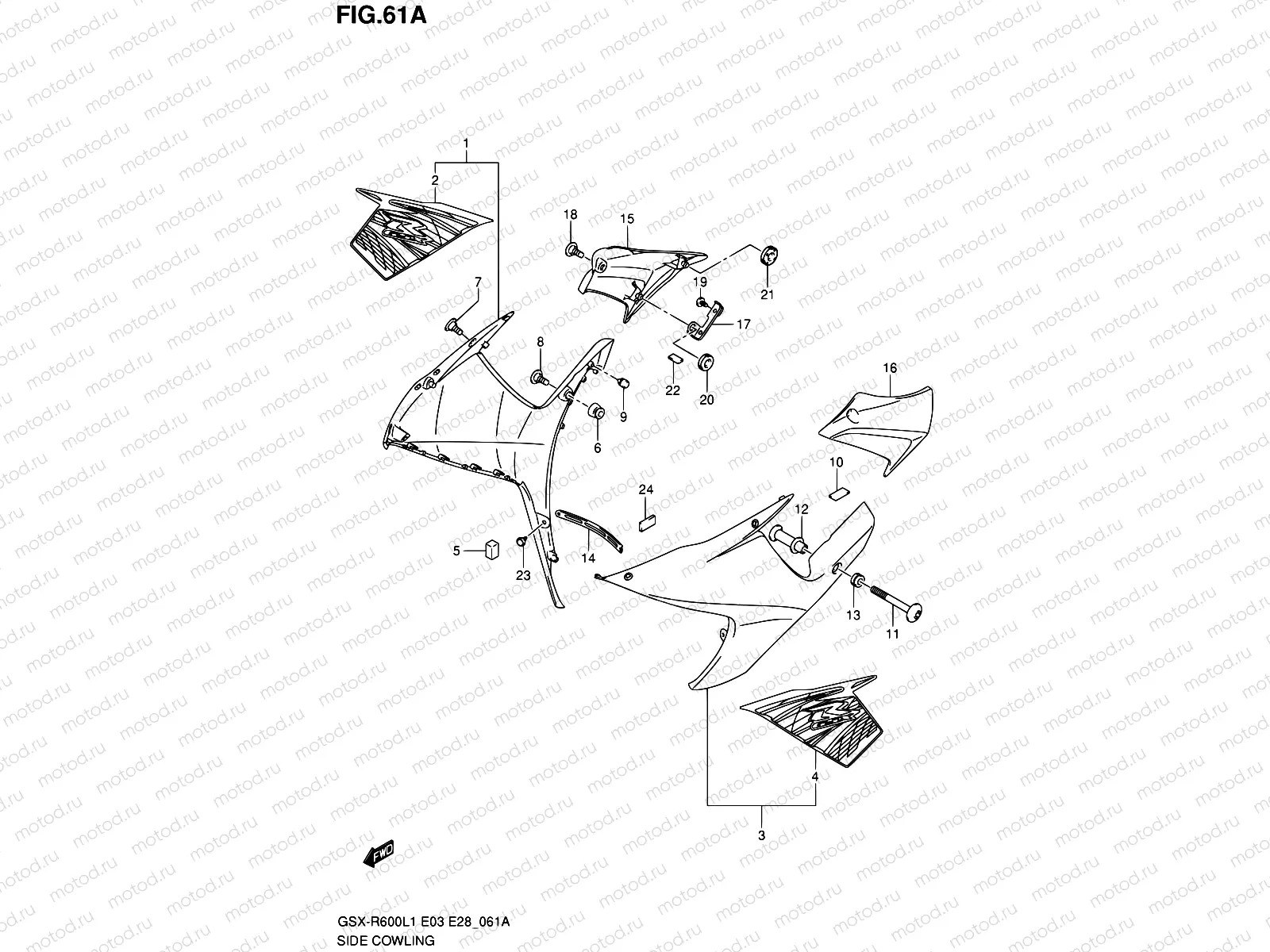 61A - SIDE COWLING (JDT,YVB)
