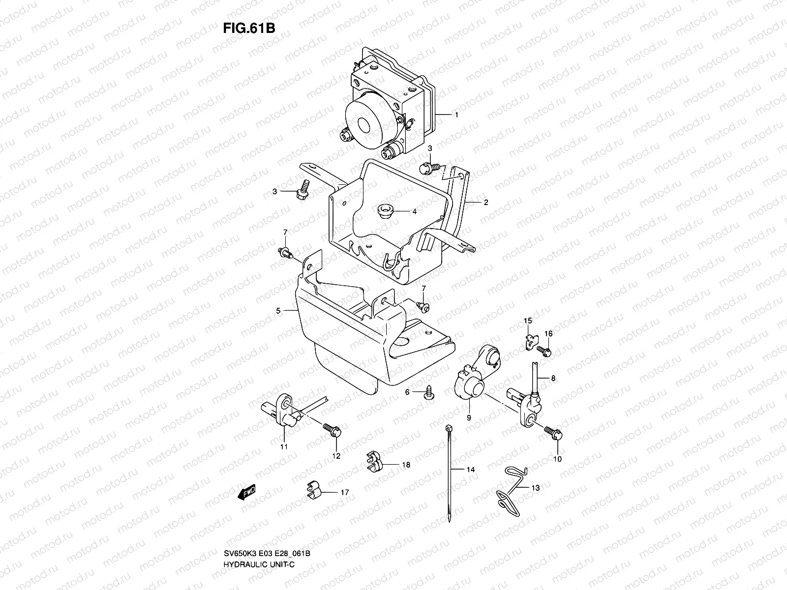 61B - HYDRAULIC UNIT(SV650AK7/SAK7)