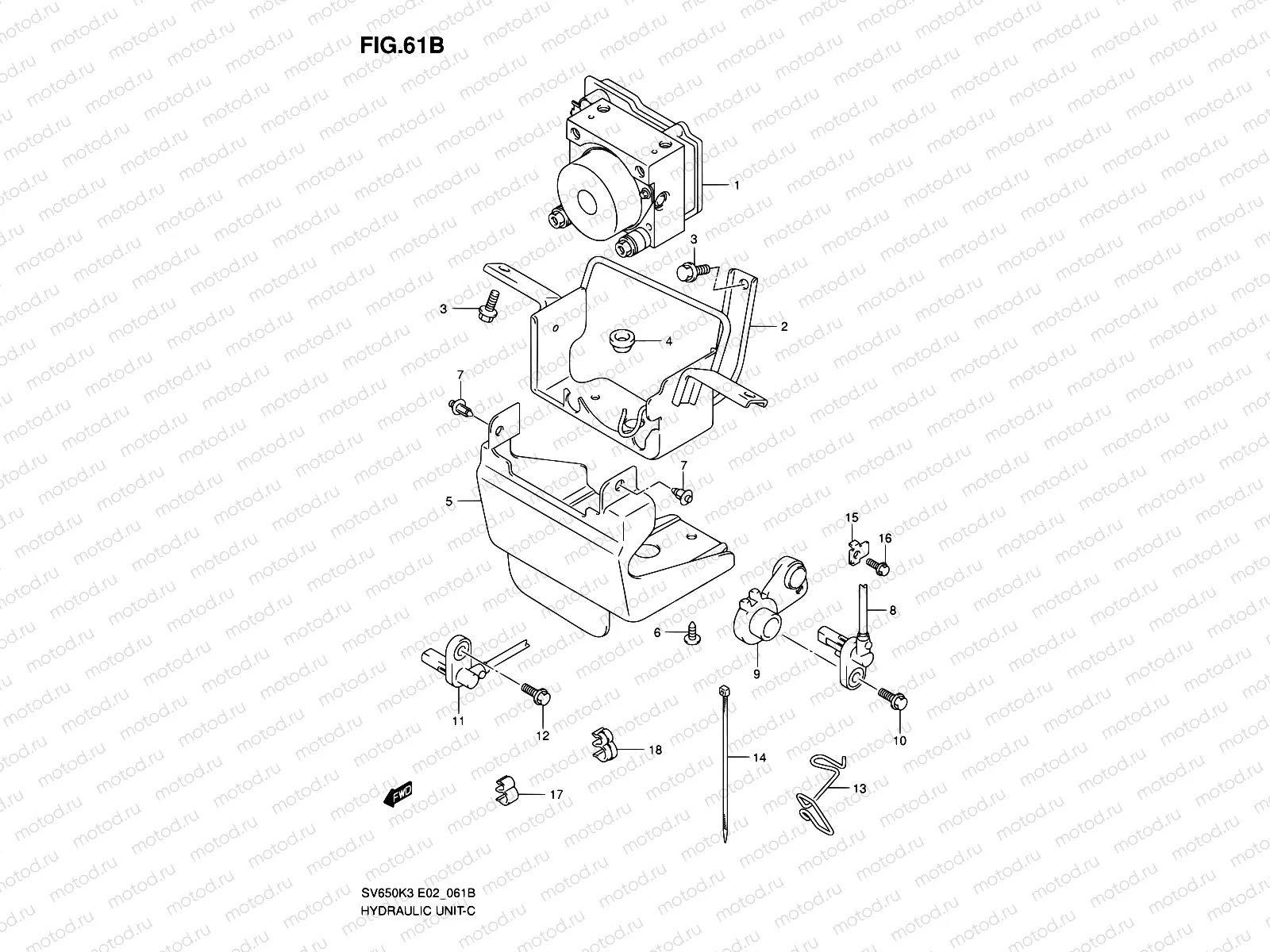 61B - HYDRAULIC UNIT(SV650AK7/UAK7/SAK7/SUAK7)