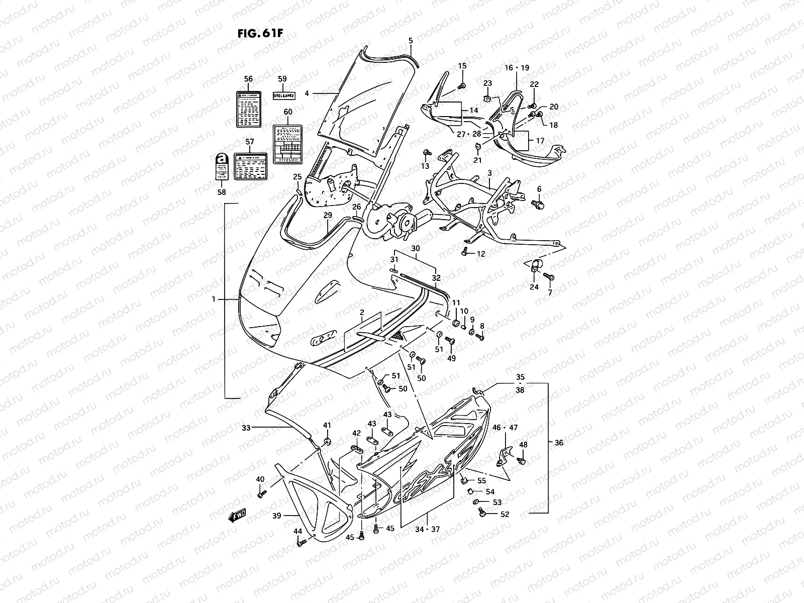 61F - COWLING (MODEL R)