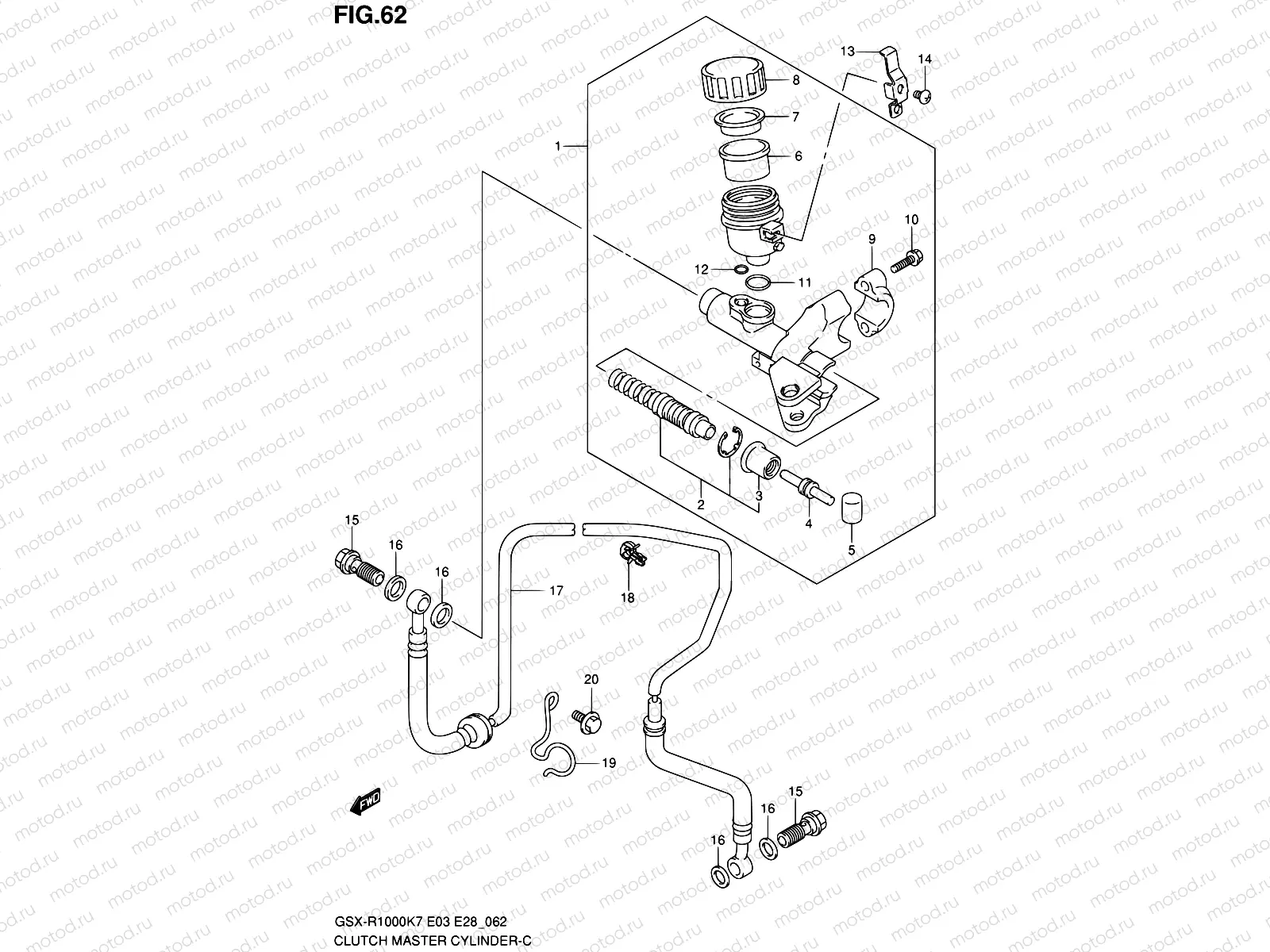 62 - CLUTCH MASTER CYLINDER