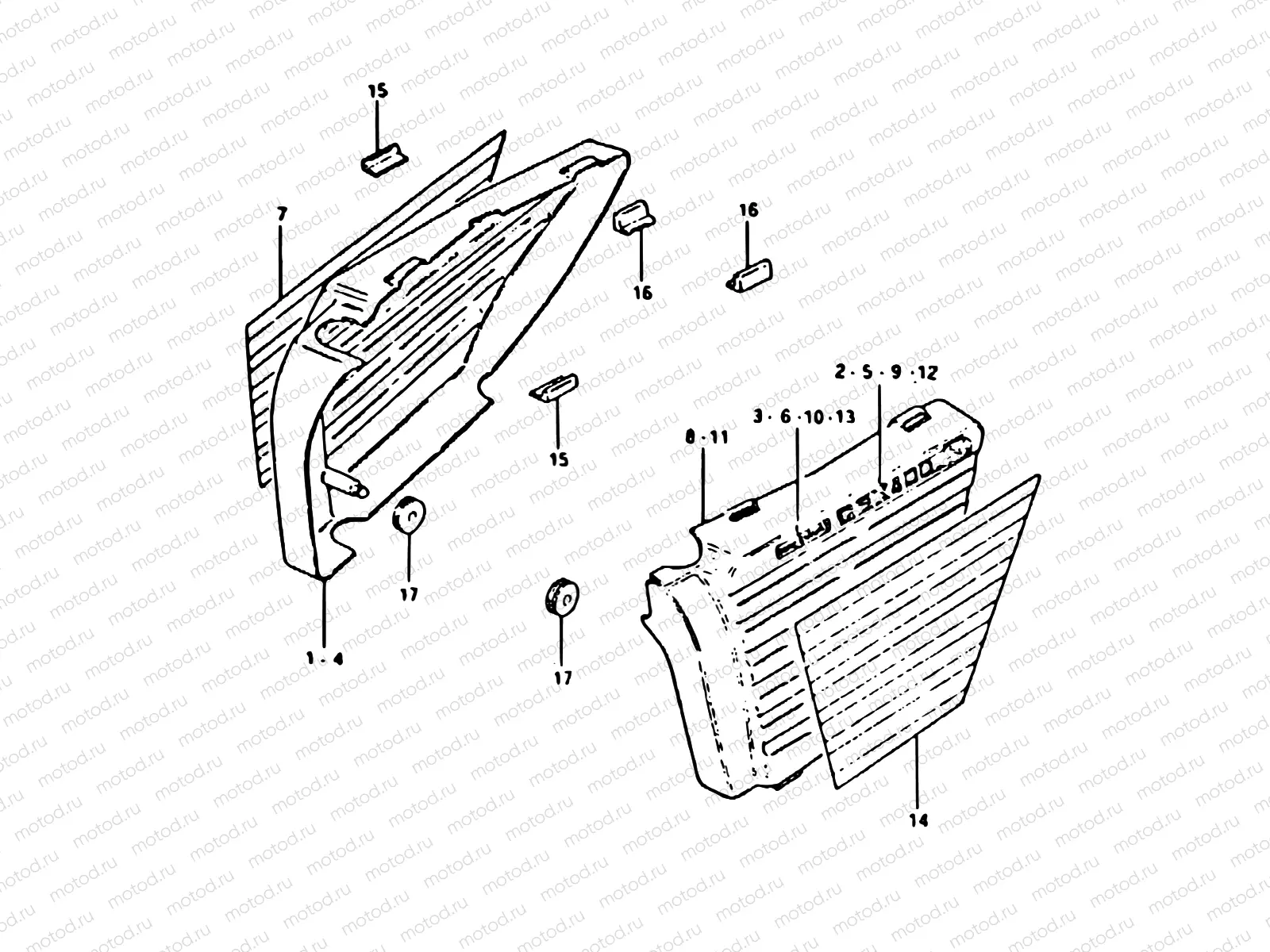 62 - FRAME COVER (GSX400ST)