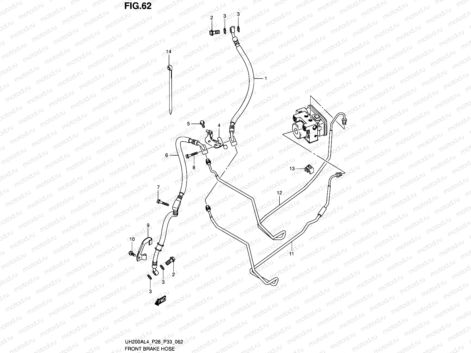 62 - FRONT BRAKE HOSE