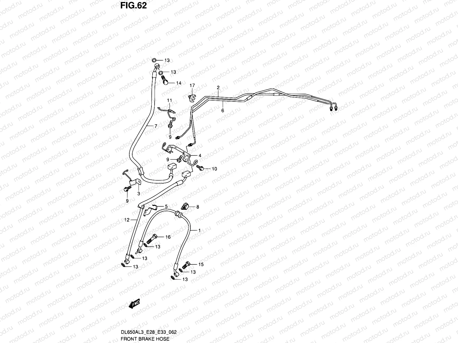 62 - FRONT BRAKE HOSE