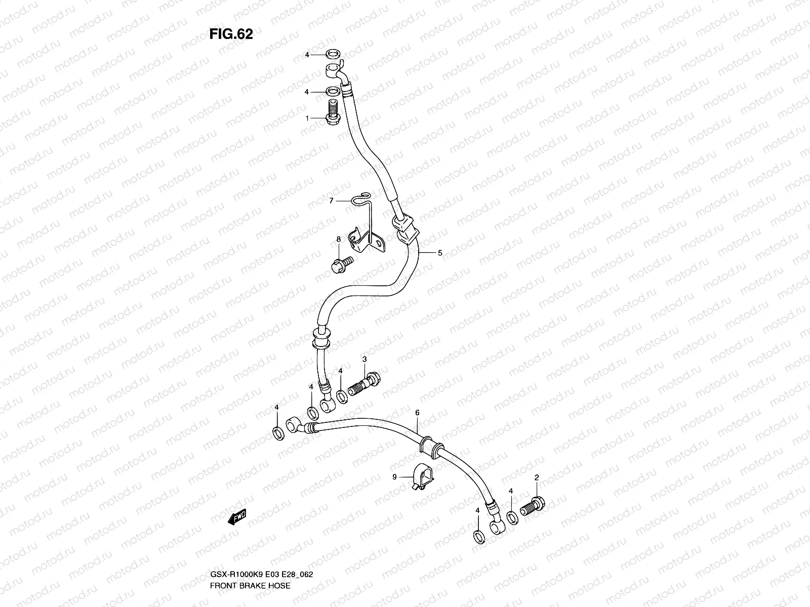 62 - FRONT BRAKE HOSE