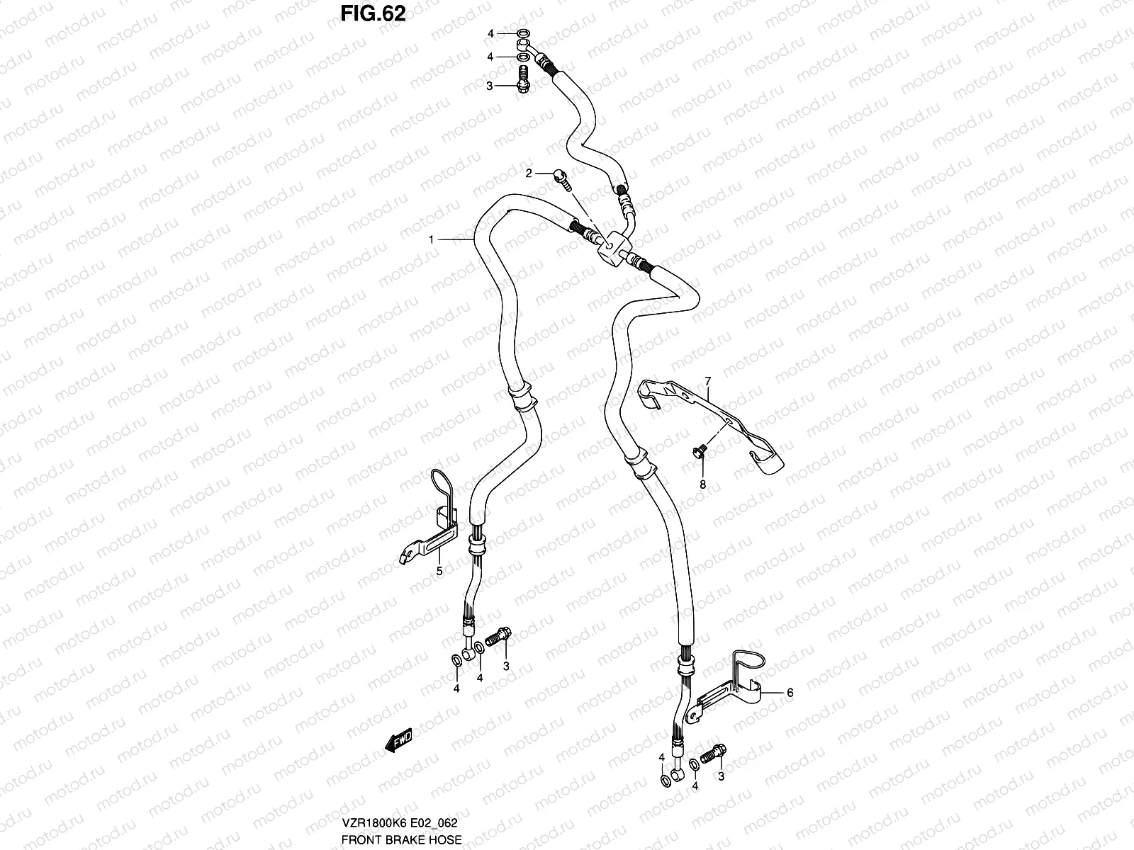 62 - FRONT BRAKE HOSE