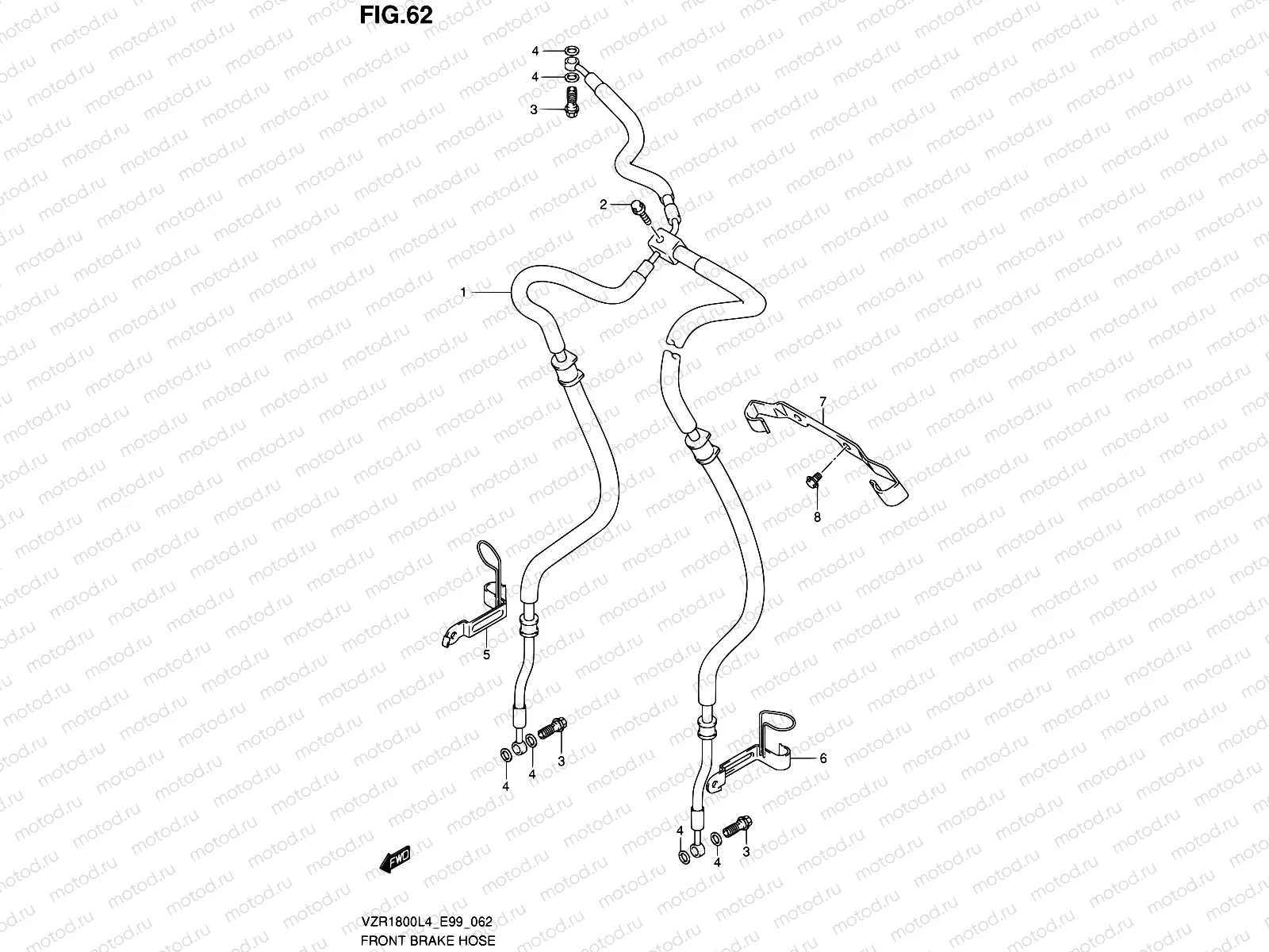 62 - FRONT BRAKE HOSE
