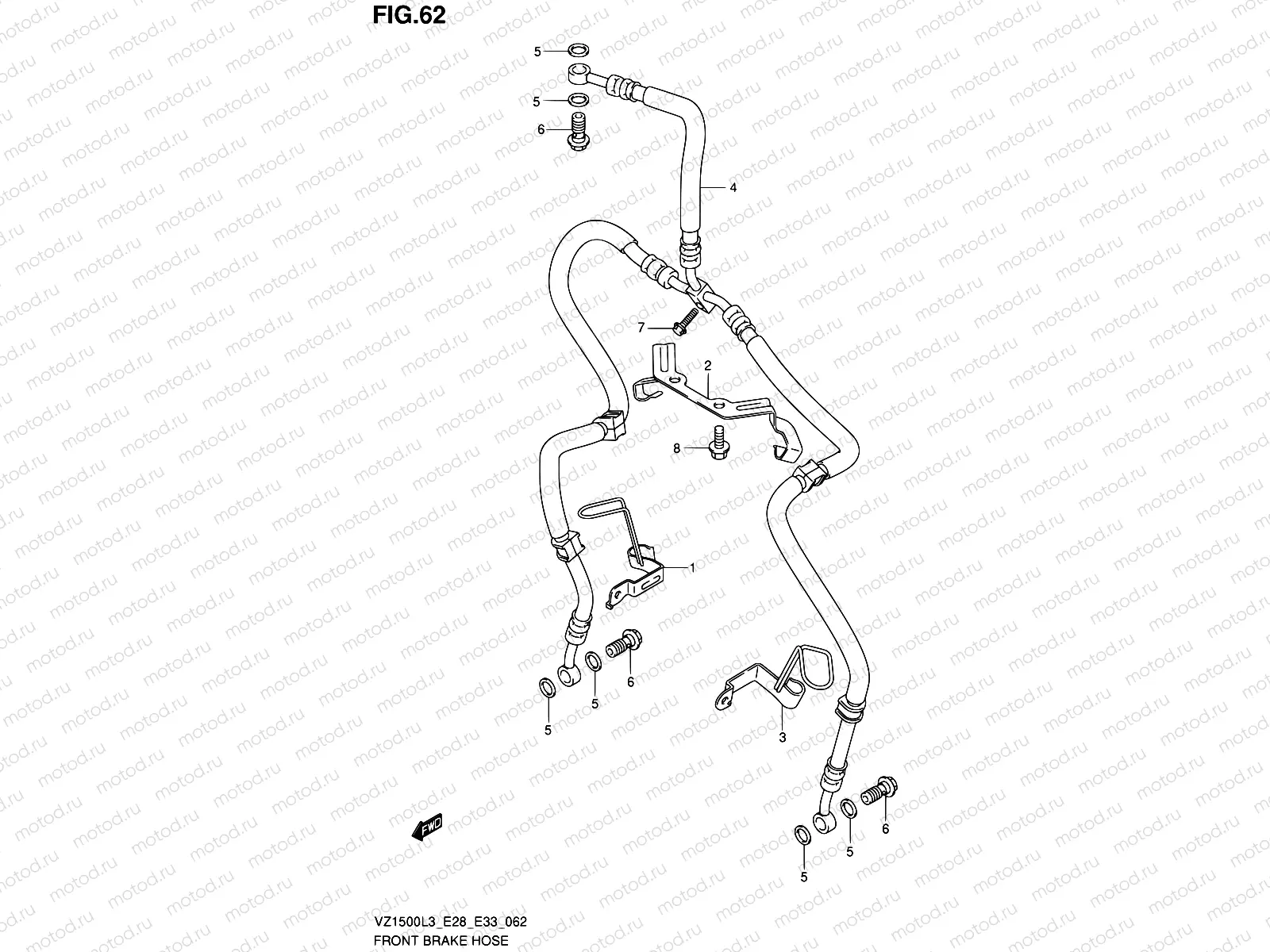 62 - FRONT BRAKE HOSE