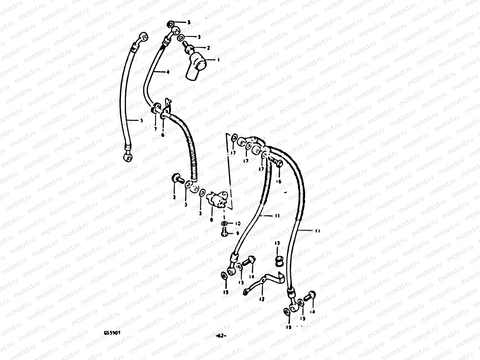62 - FRONT BRAKE HOSE (DOUBLE DISK)