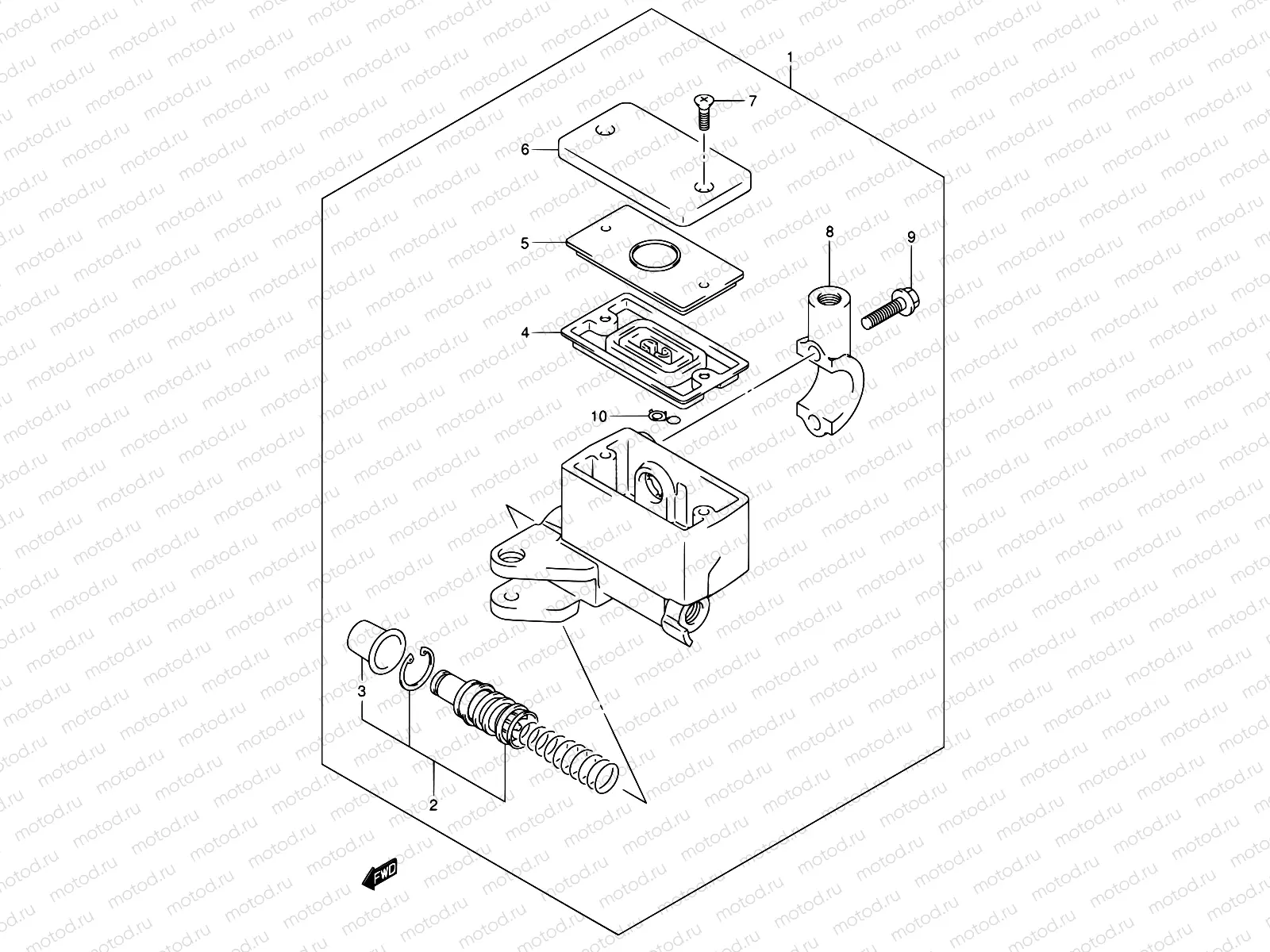 62 - FRONT MASTER CYLINDER (GSF650K5/UK5/AK5/UAK5/K6/UK6/AK6/UAK6)