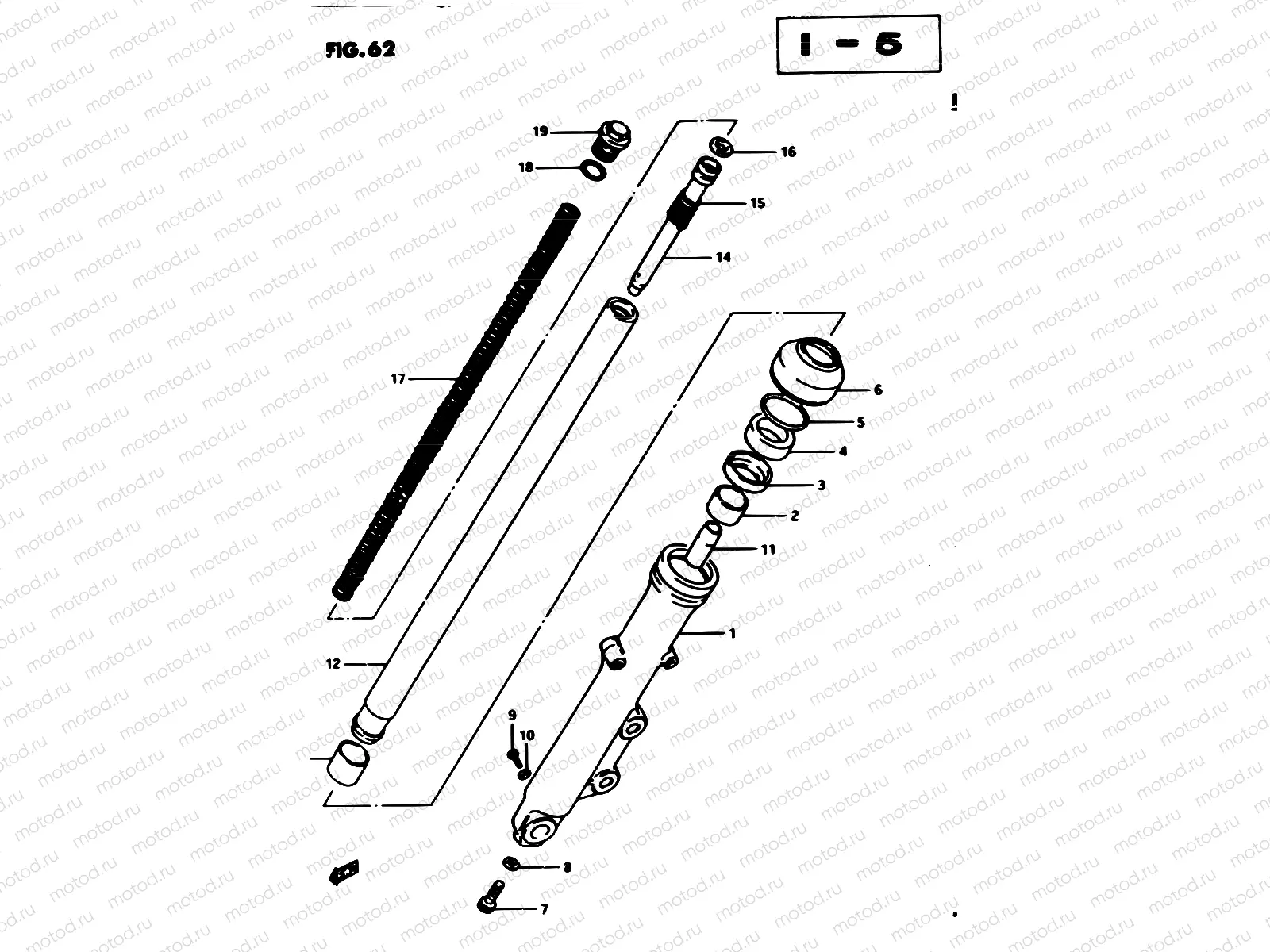 62 - FRONT RIGHT DAMPER (E34)