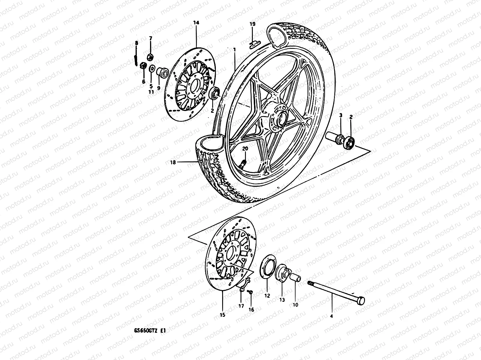 62 - FRONT WHEEL