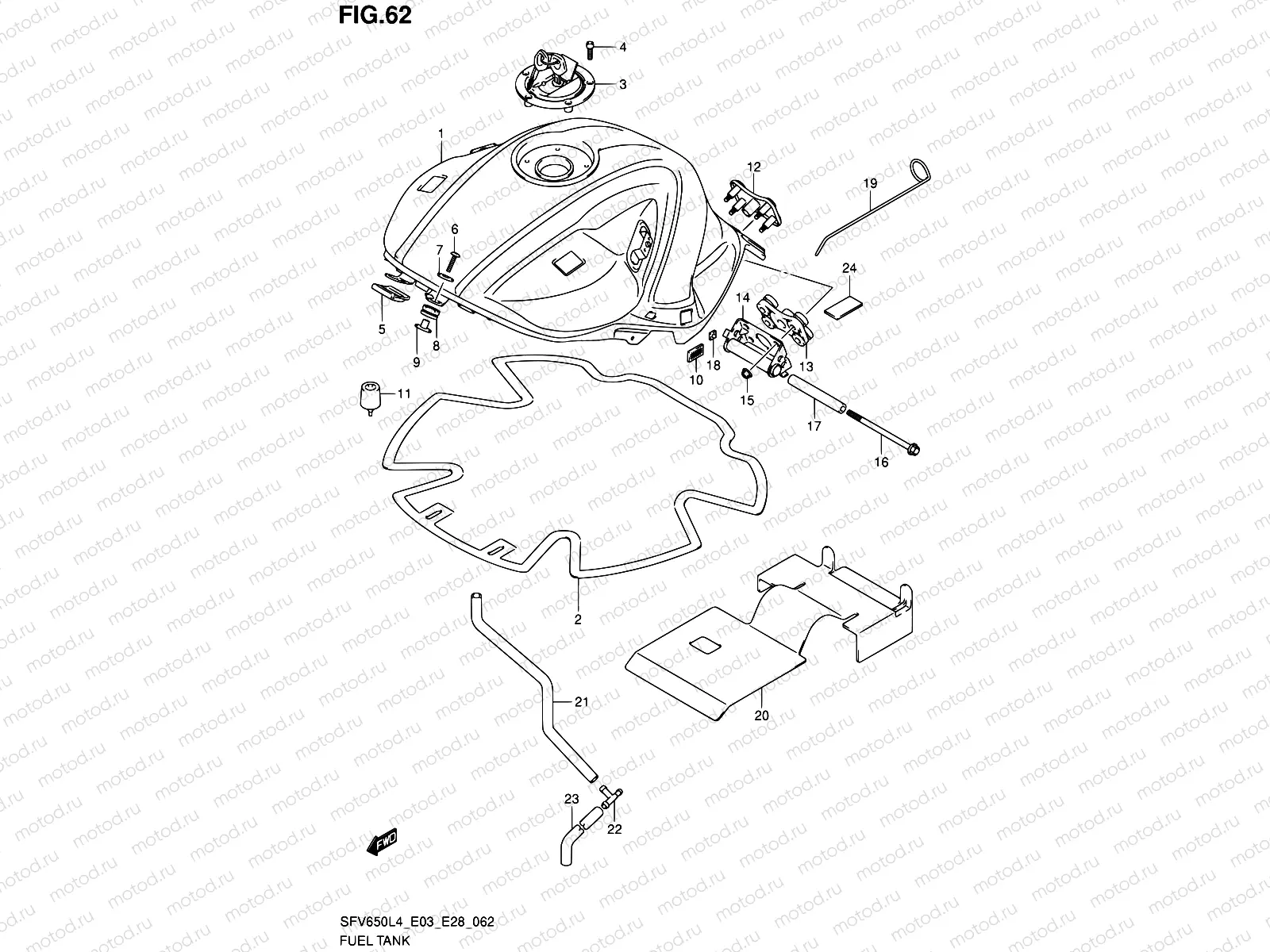 62 - FUEL TANK (SFV650L4 E33)