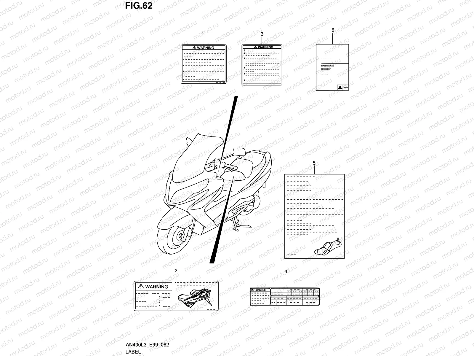 62 - LABEL (AN400L3 E99)