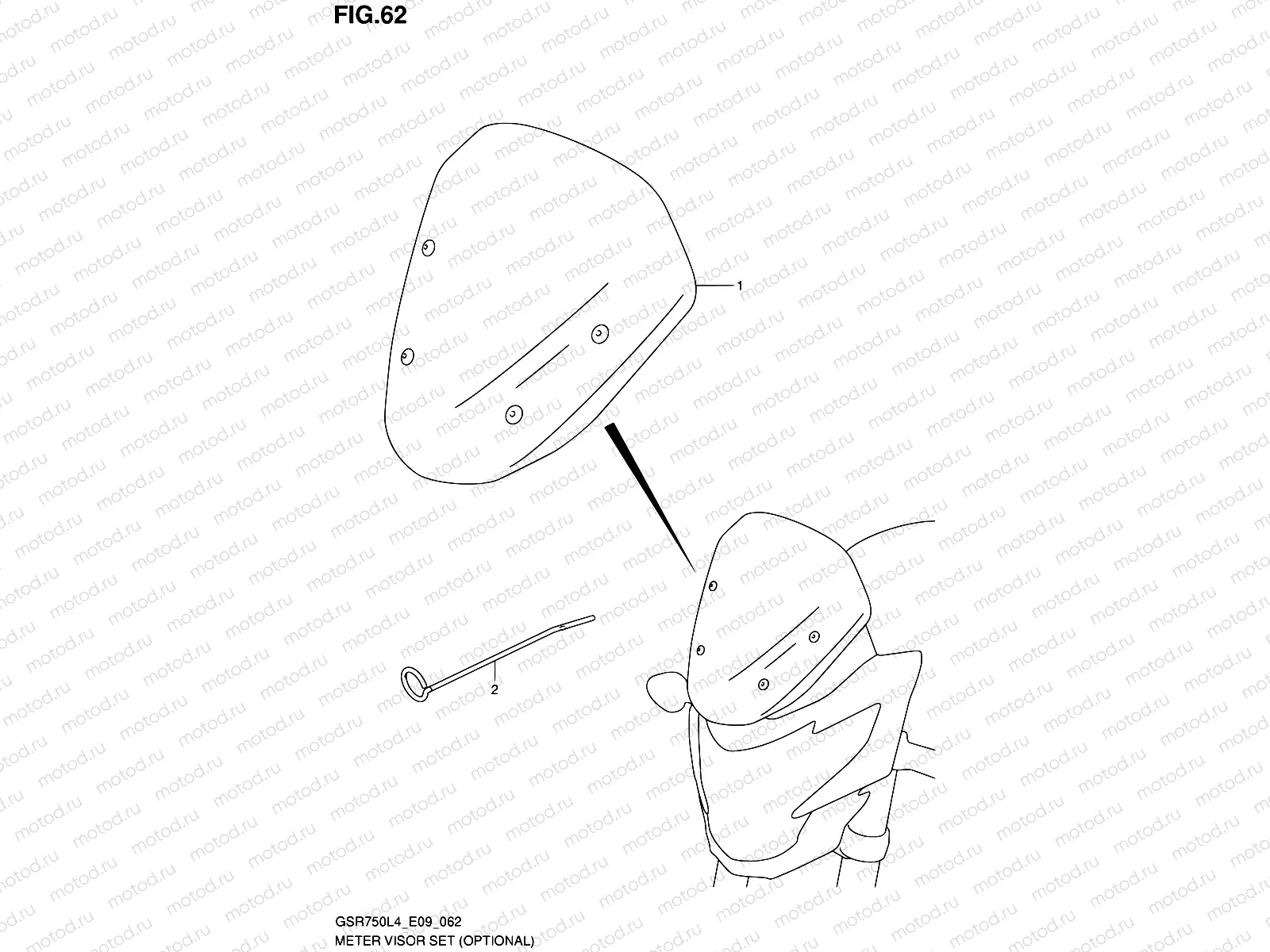62 - METER VISOR SET (OPTIONAL)