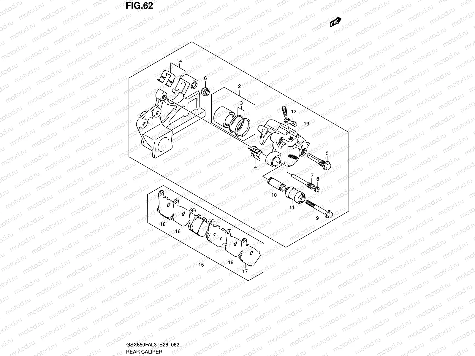 62 - REAR CALIPER