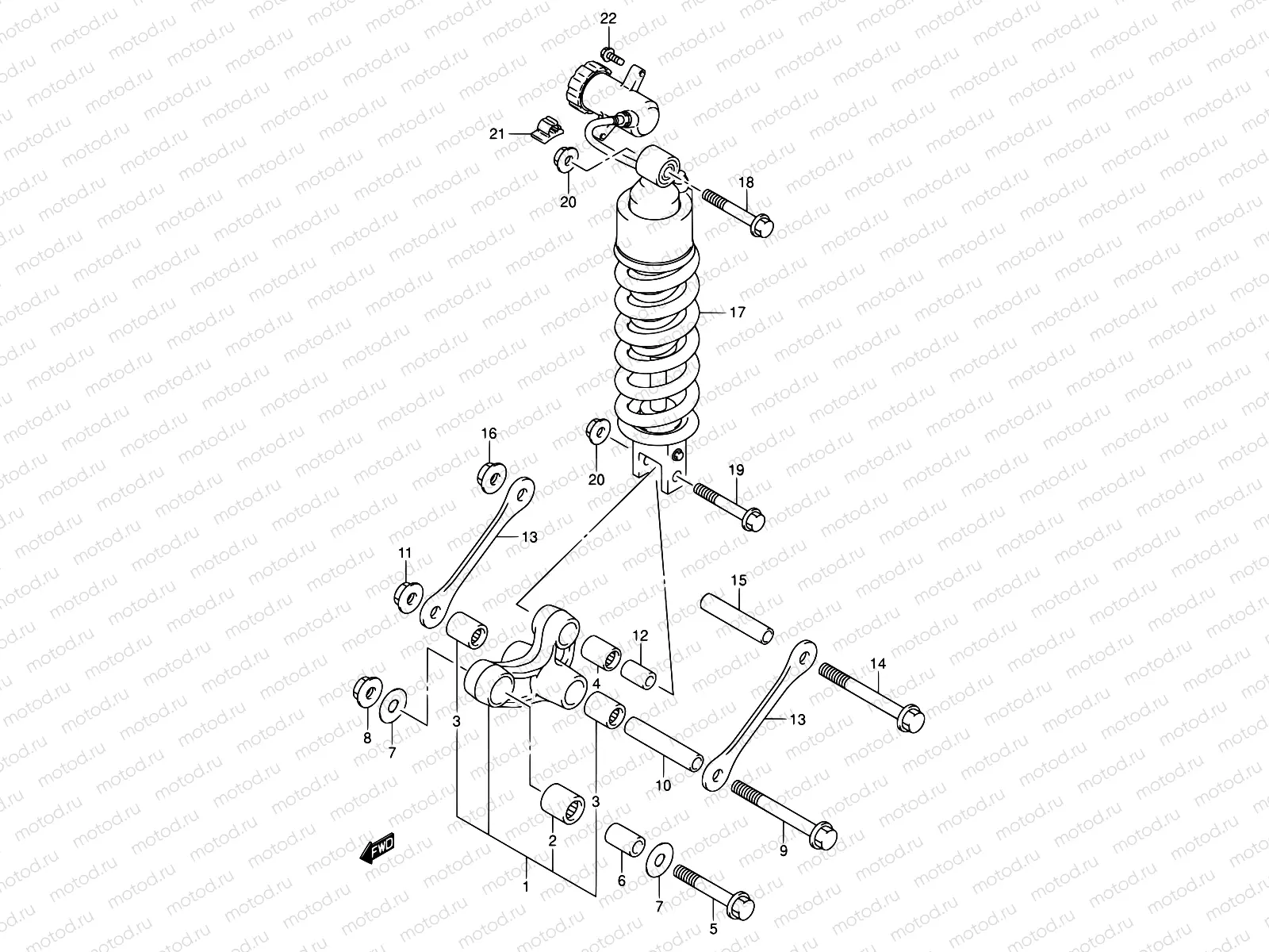 62 - REAR CUSHION LEVER