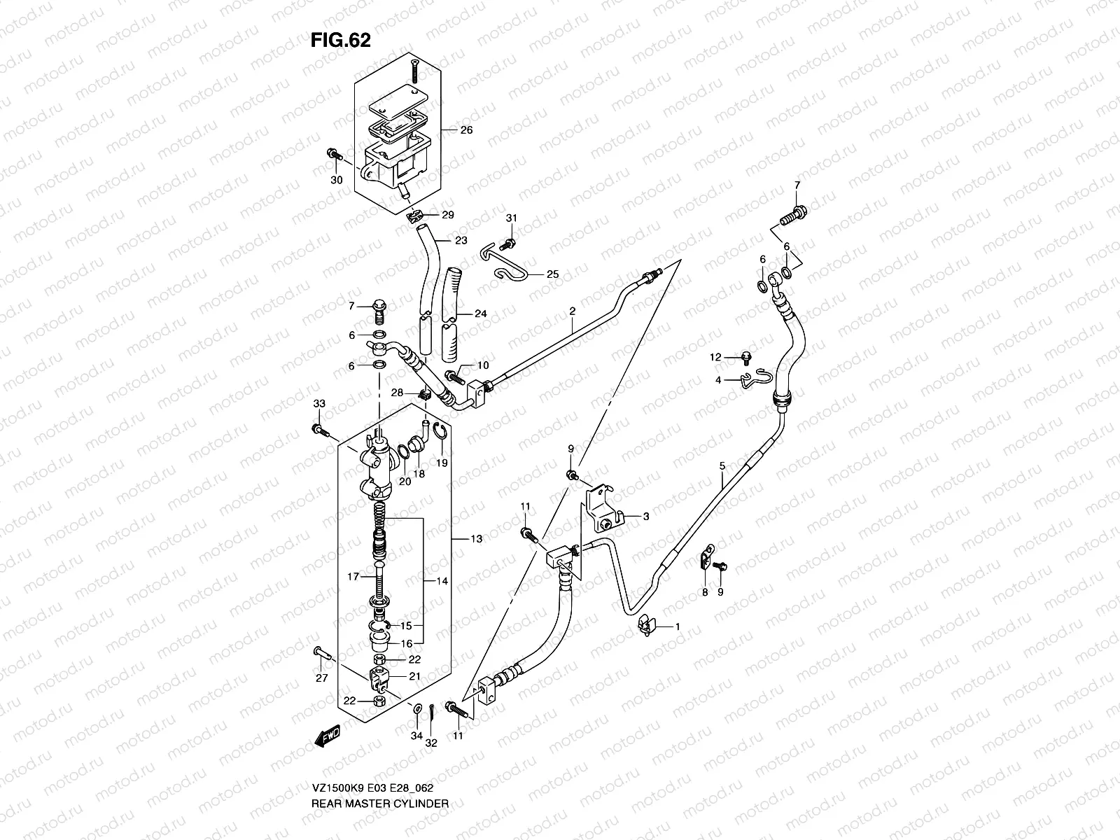 62 - REAR MASTER CYLINDER
