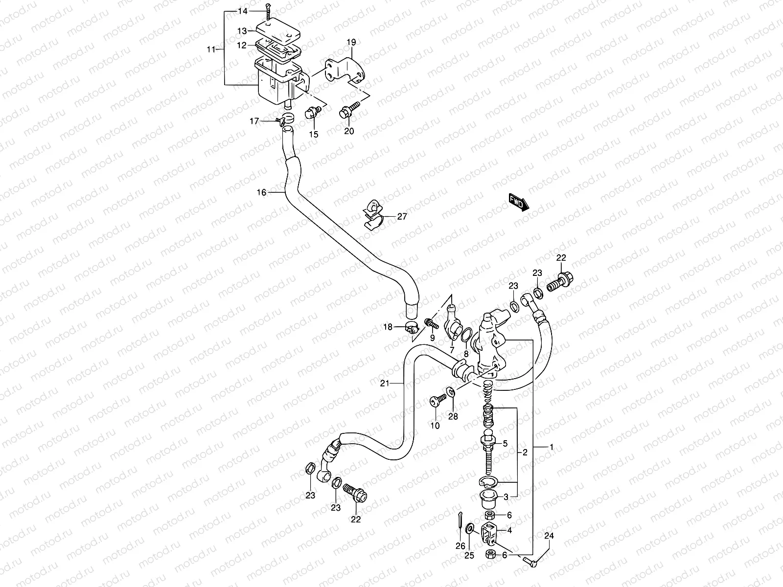 62 - REAR MASTER CYLINDER (MODEL P/R)