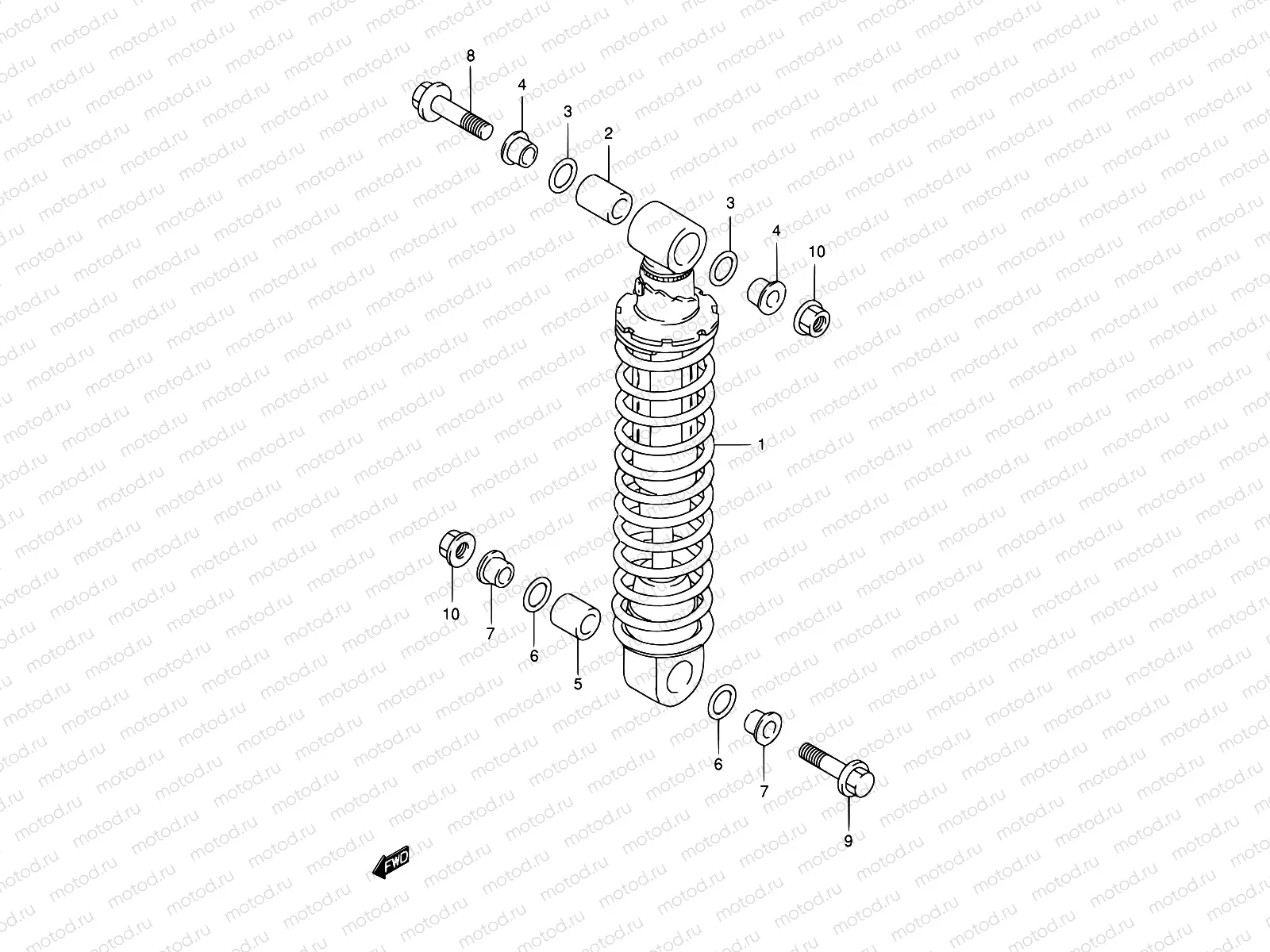 62 - REAR SHOCK ABSORBER (MODEL Z)