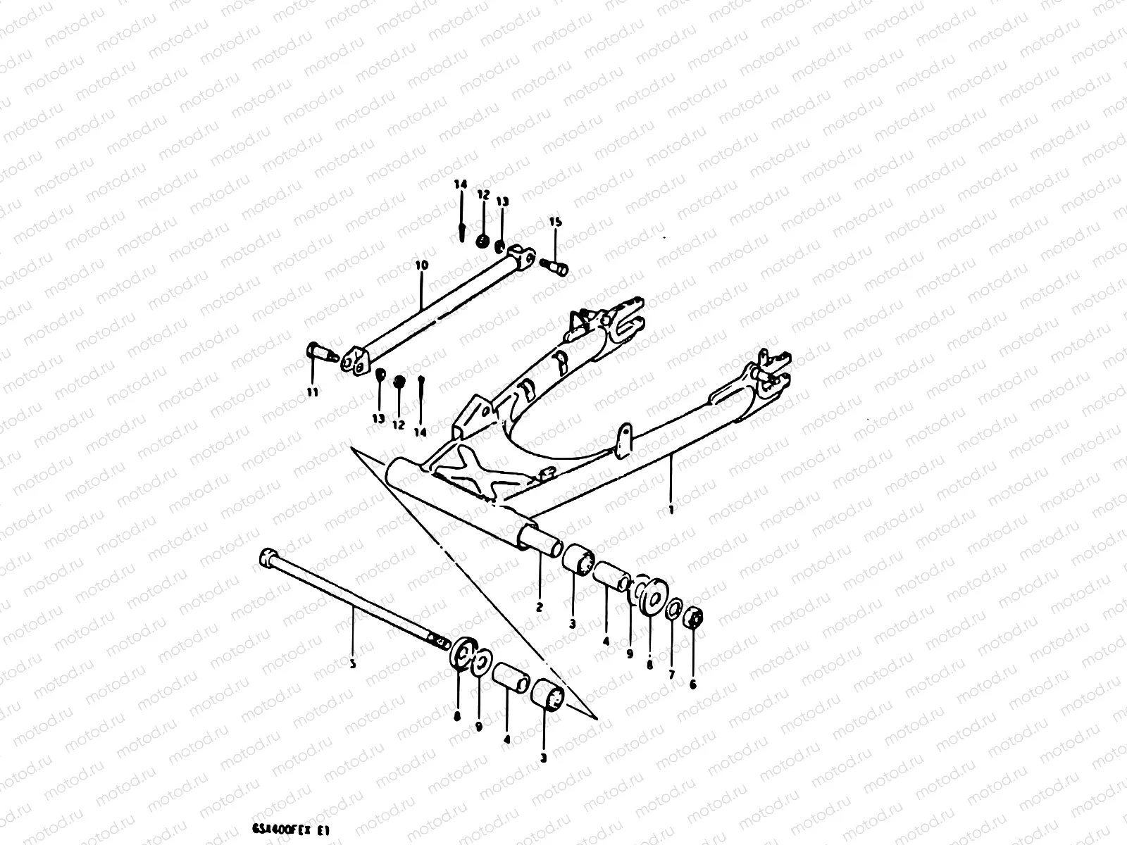 62 - REAR SWINGING ARM (E02, E22)